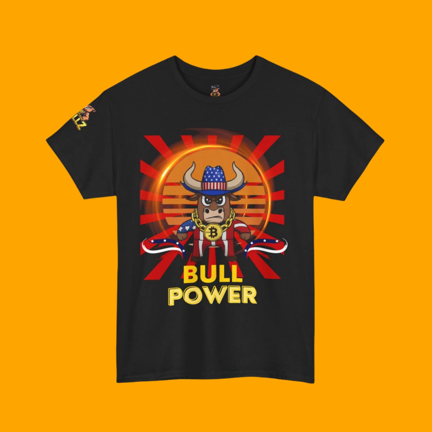 🔥 Bitcoin Bullz™ Limited Design Cowboy Crypto Tee – American Viral Streetwear for True Bitcoin Believers Limited Drop (Only 500 Available!) 🔥