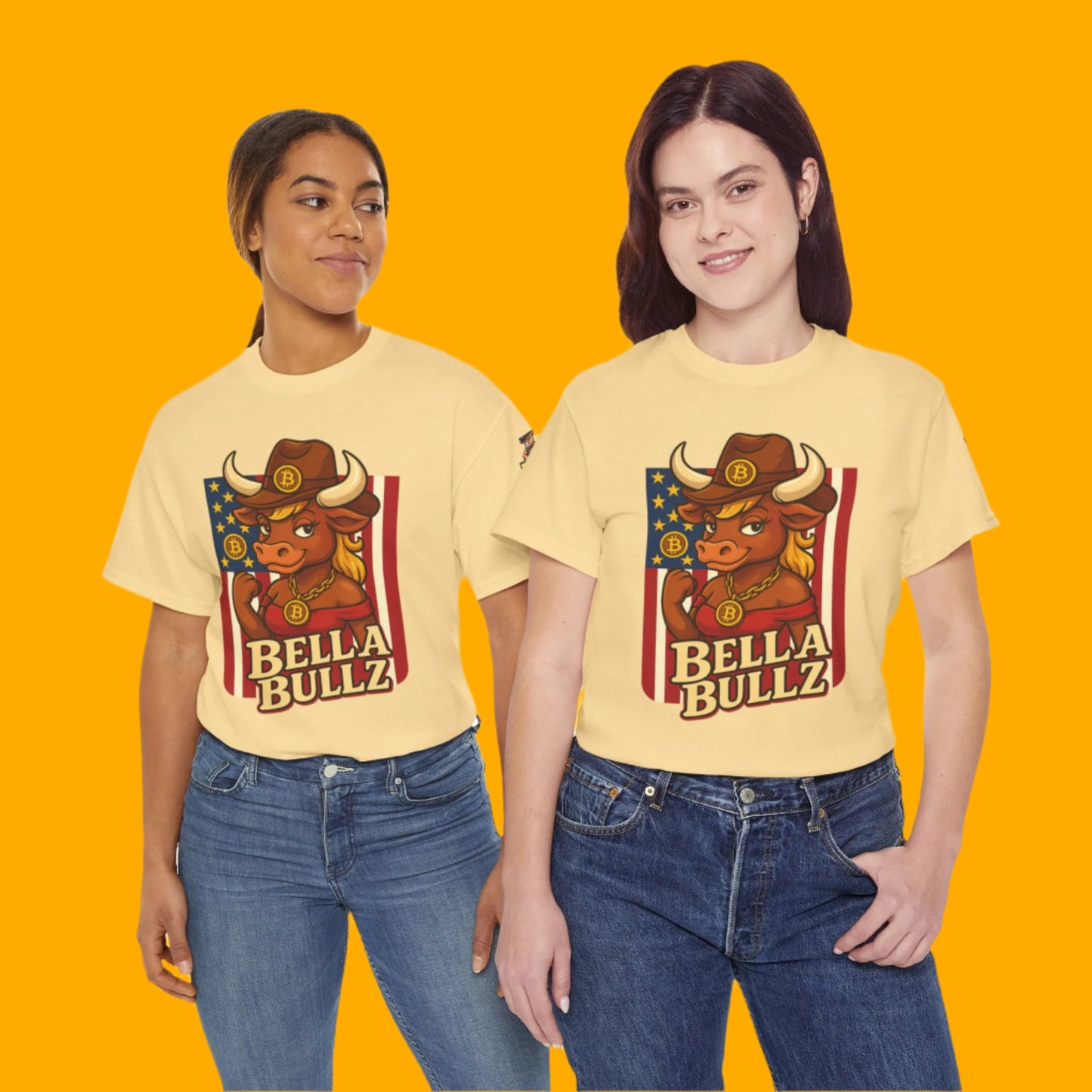 Bella Bullz Texas Cowboy Style for Crypto Women Limited Design Fashion Tee