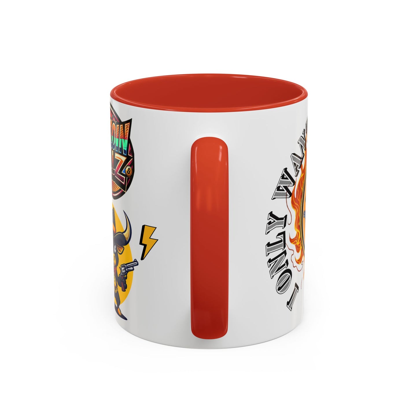 Bitcoin Bull Accent Coffee Mug - Perfect Gift for Crypto Lovers, Unique Mug for Bitcoin Enthusiasts, Cool Coffee Cup for Home or Office