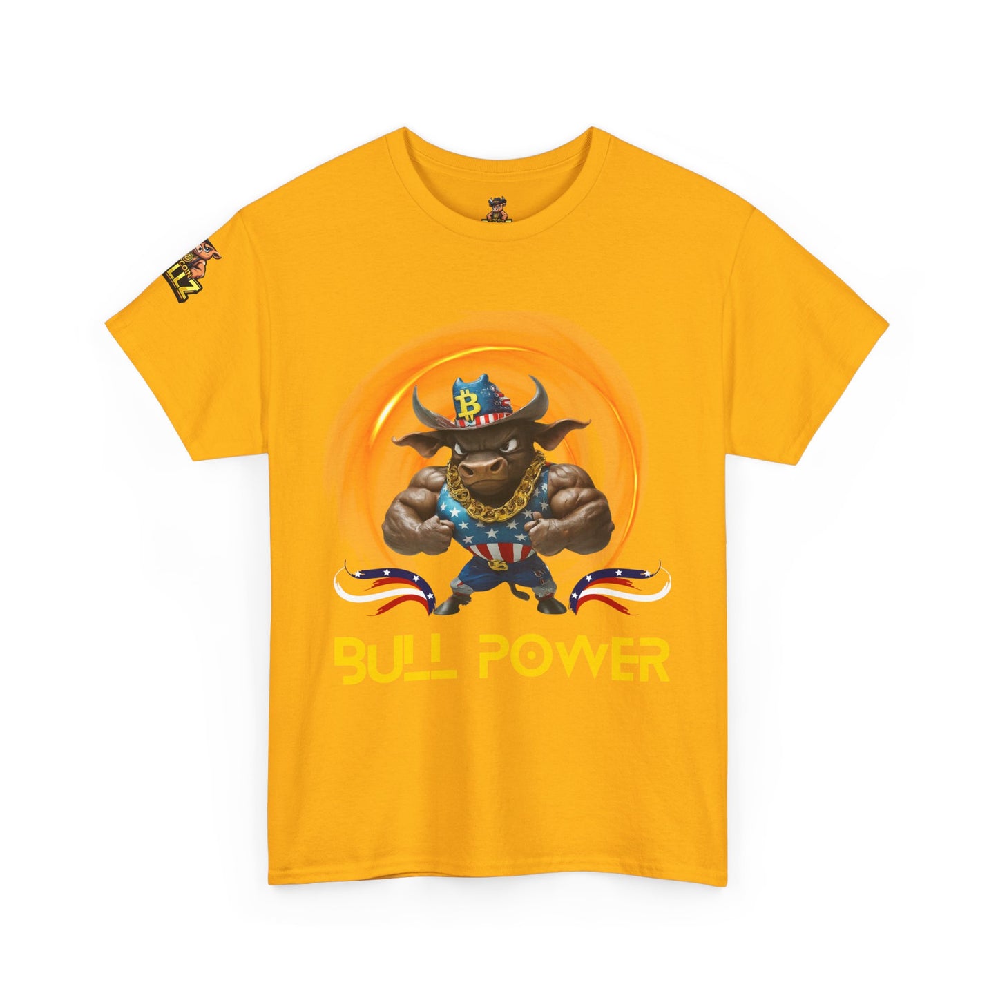 Bitcoin Bullz™ Crypto Freedom Tee – Patriot Style Meets Outdoor Streetwear Independence Day Crypto Bulls