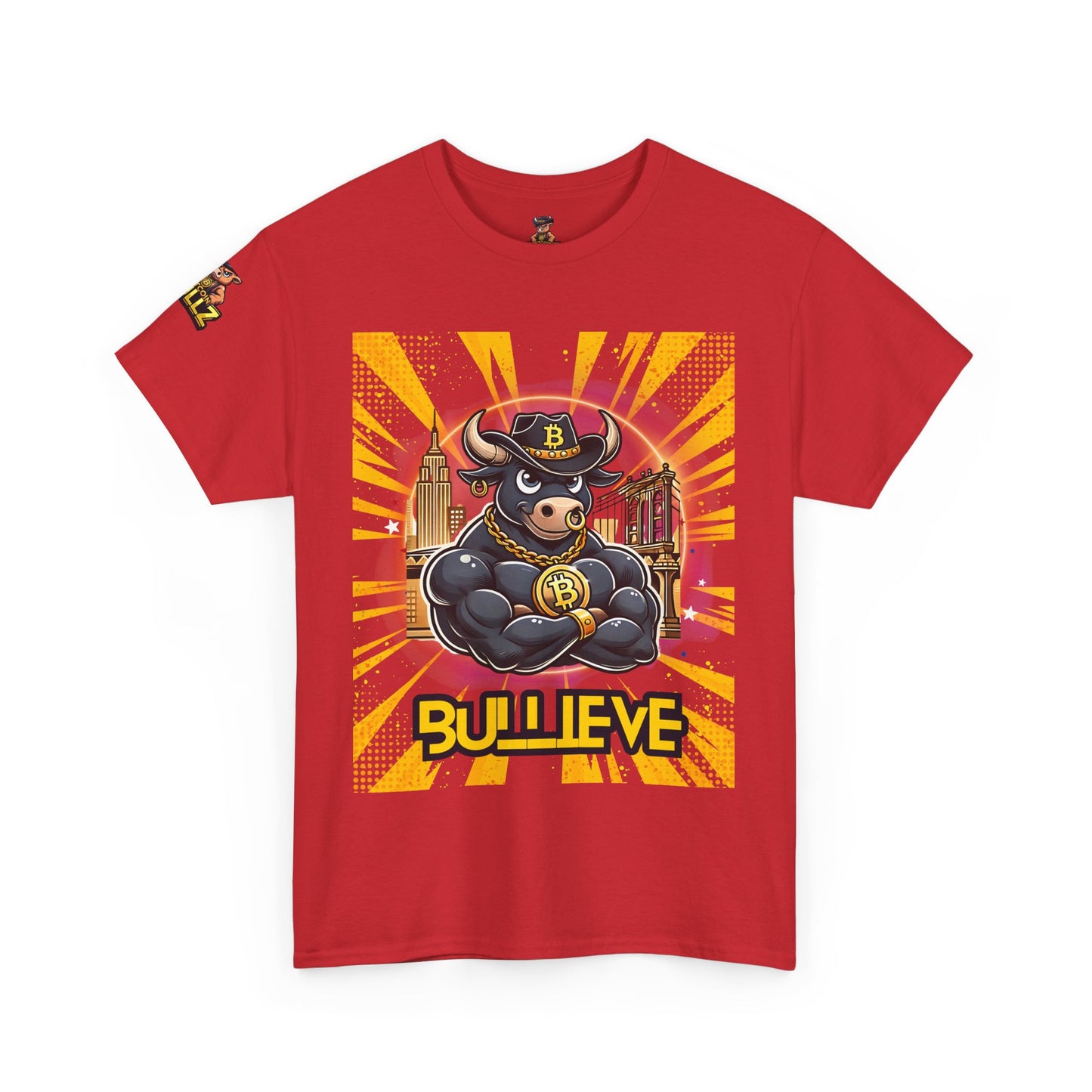 🔥 Bitcoin Bullz™ Brooklyn New York Crypto Street Tee – Bold Design for Bitcoin Bulls & Independence Lovers Limited Edition 500 Pieces Only 🔥