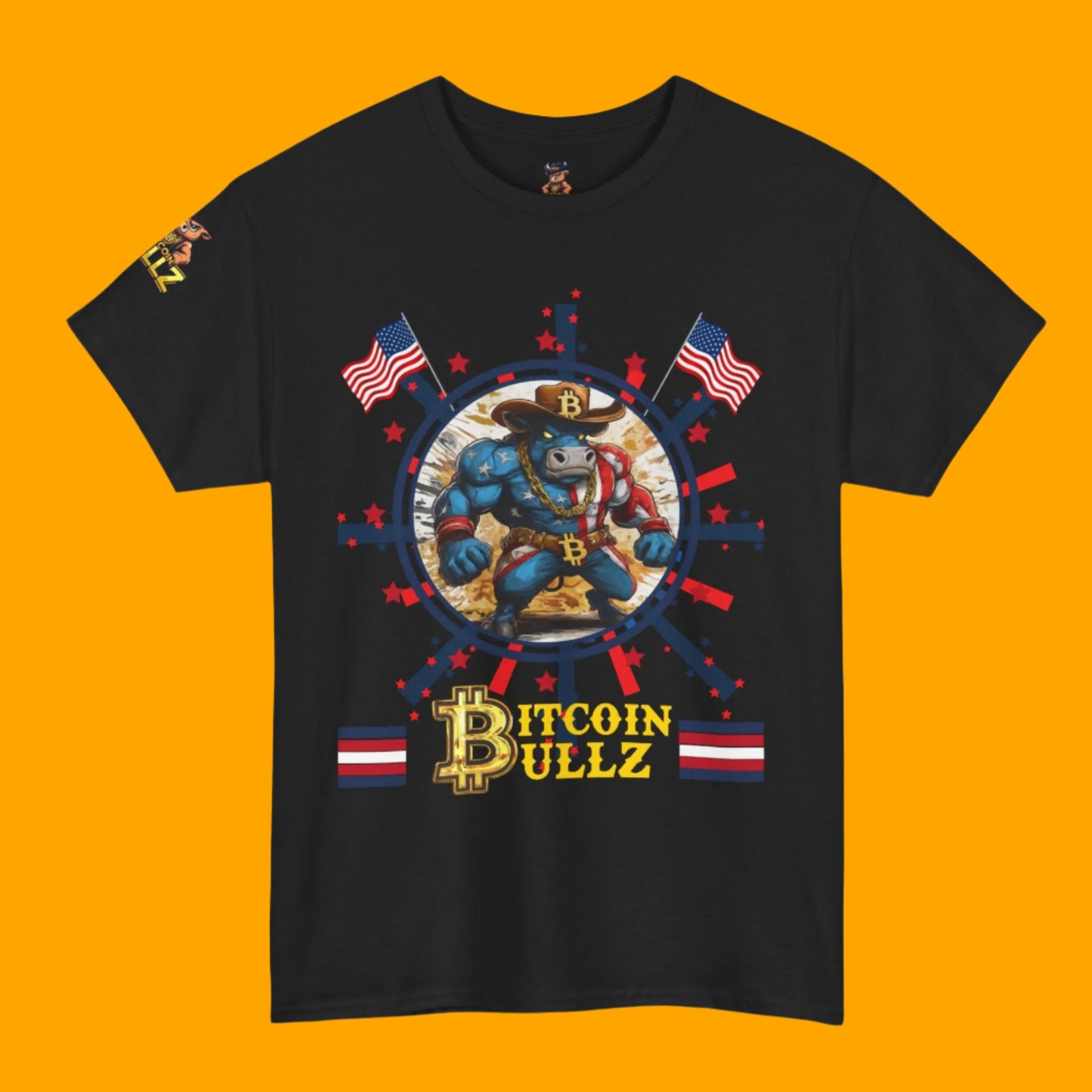 Bitcoin Bullz™ Limited Patriotic Crypto Tee – Bold American Streetwear 4th of July Freedom Clothing True Bitcoin Believers (Only 500 Available!)