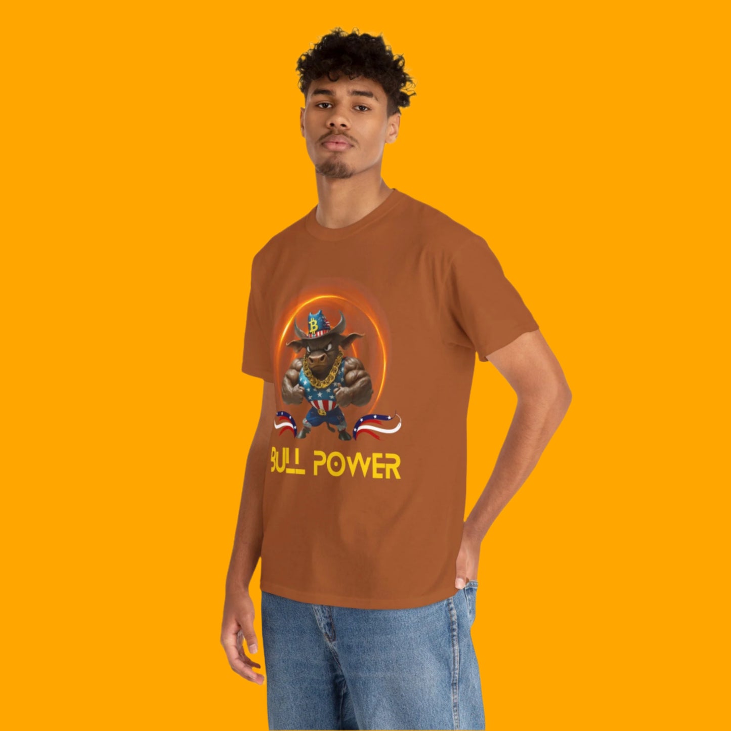 Bitcoin Bullz™ Crypto Freedom Tee – Patriot Style Meets Outdoor Streetwear Independence Day Crypto Bulls