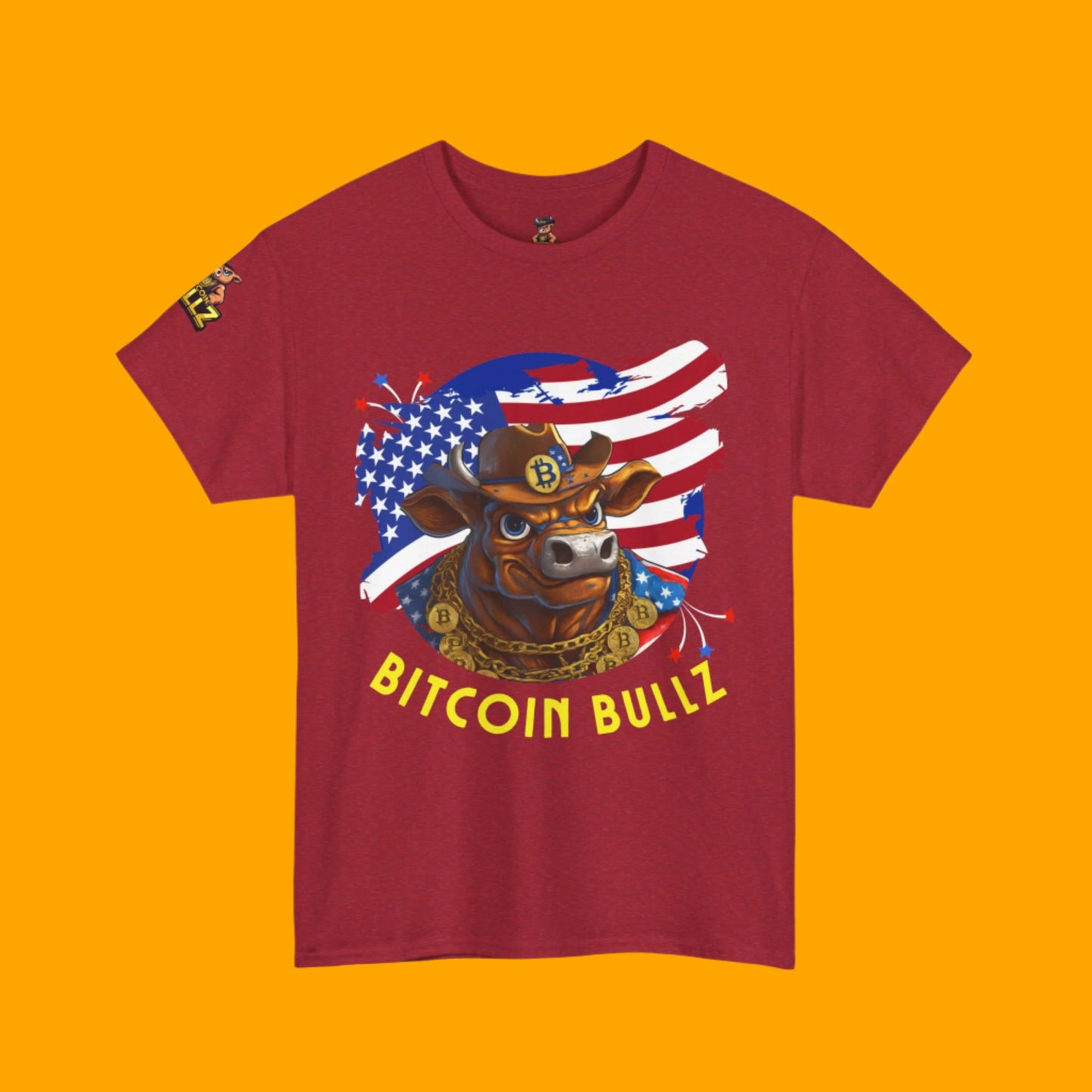 🔥 Bitcoin Bullz™ Limited Patriotic Crypto Tee – Bold American Streetwear for True Bitcoin Believers (Only 500 Available!) 🔥