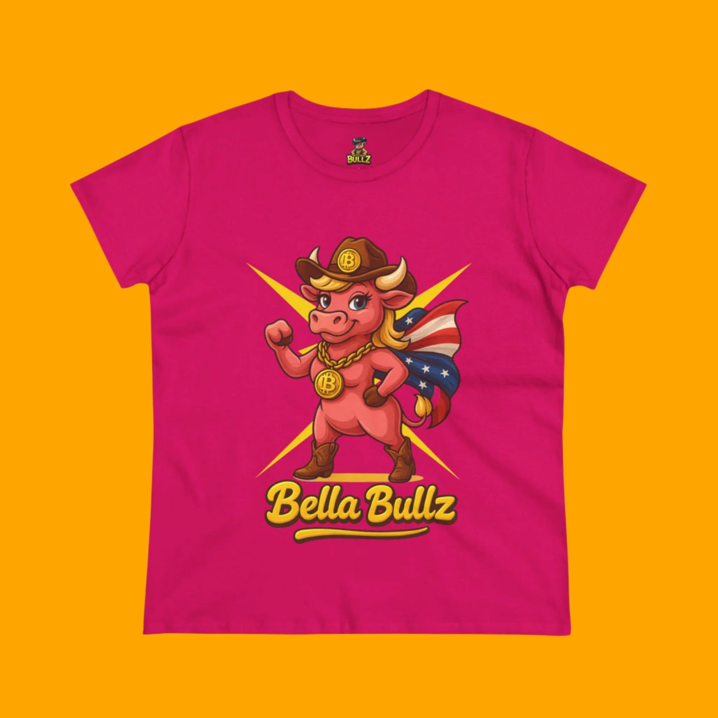 Cowgirl Crypto Tee, Women's Bitcoin Shirt, Bella Bullz Graphic Tee, Crypto Bull Top, Gift for Crypto Lovers
