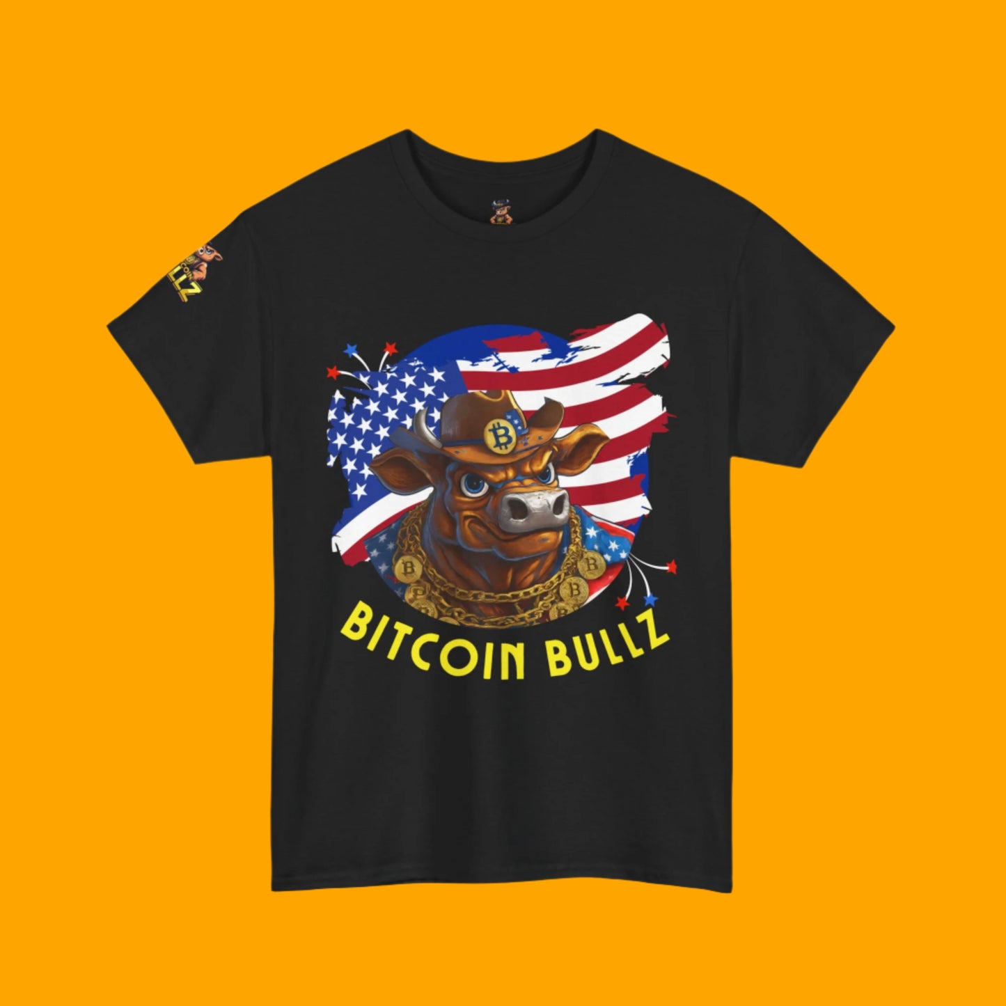 🔥 Bitcoin Bullz™ Limited Patriotic Crypto Tee – Bold American Streetwear for True Bitcoin Believers (Only 500 Available!) 🔥