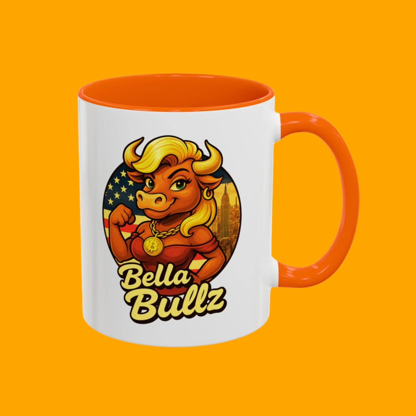 Bella Bullz Accent Coffee Mug - Fun Animal Mug for Crypto Lovers, Unique Gift Idea Limited Edition MugsOffice Coffee Cup
