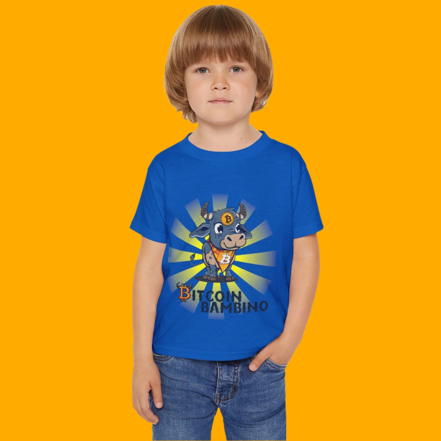 Bitcoin Bambino Toddler T-Shirt, Cute Crypto Shirt, Kids Bitcoin Tee, Bitcoin Gift for Toddlers, Cryptocurrency Apparel