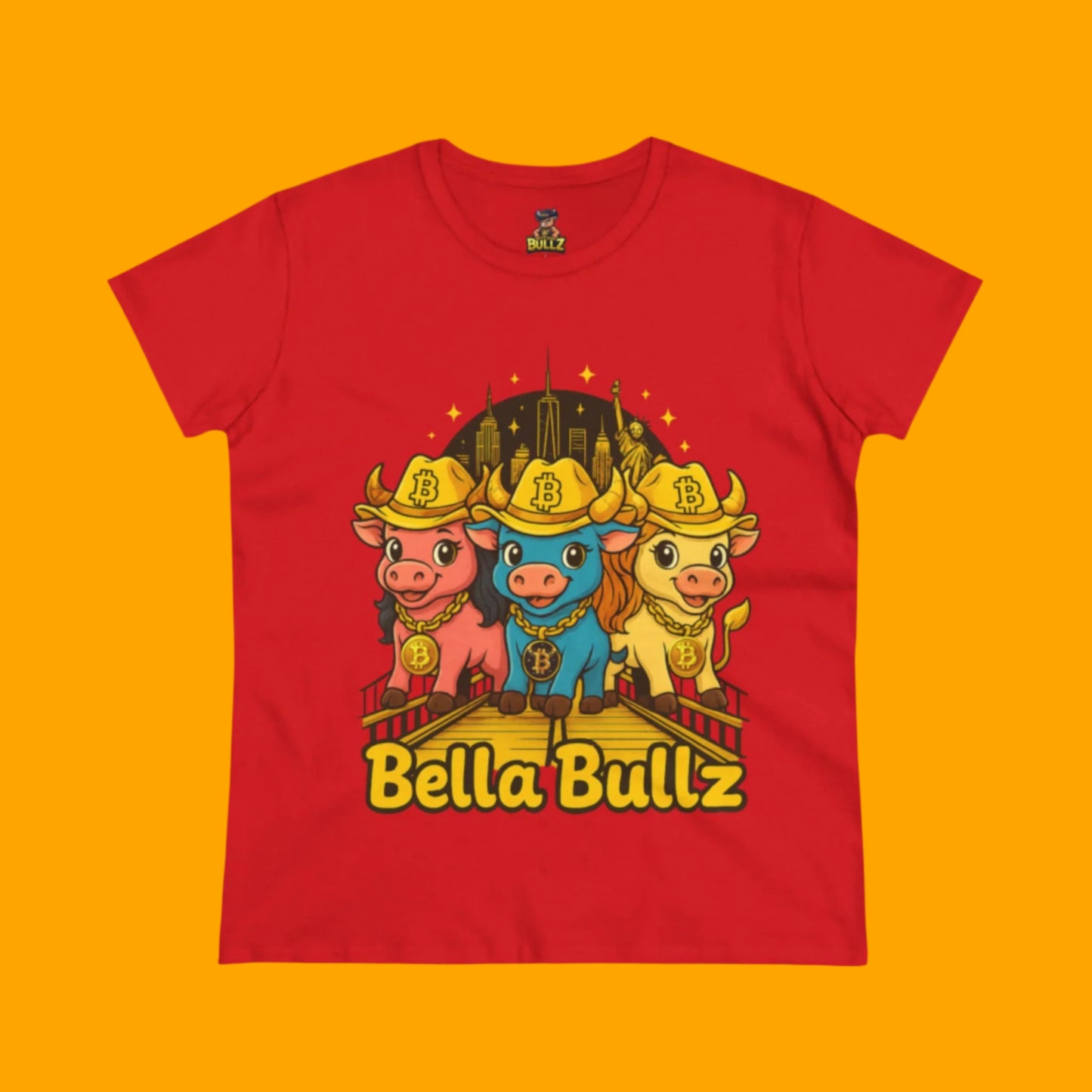 Bella Bullz Graphic Tee -Limited Design Cowgirl NYC Themed Shirt, Cute Animal Shirt