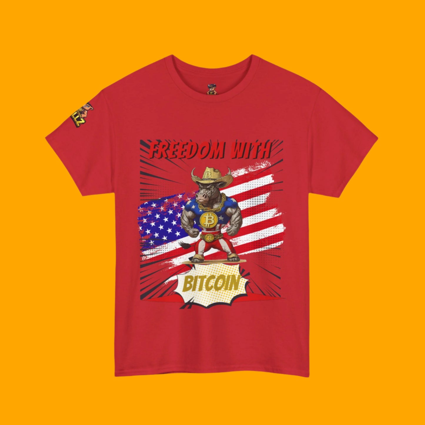 🚀 Bitcoin Bullz™ Viral Oversized Patriotic Crypto Tee Exclusive Style 4th of July – Bold USA Graphic for HODLers & Freedom Riders (Only 500!)