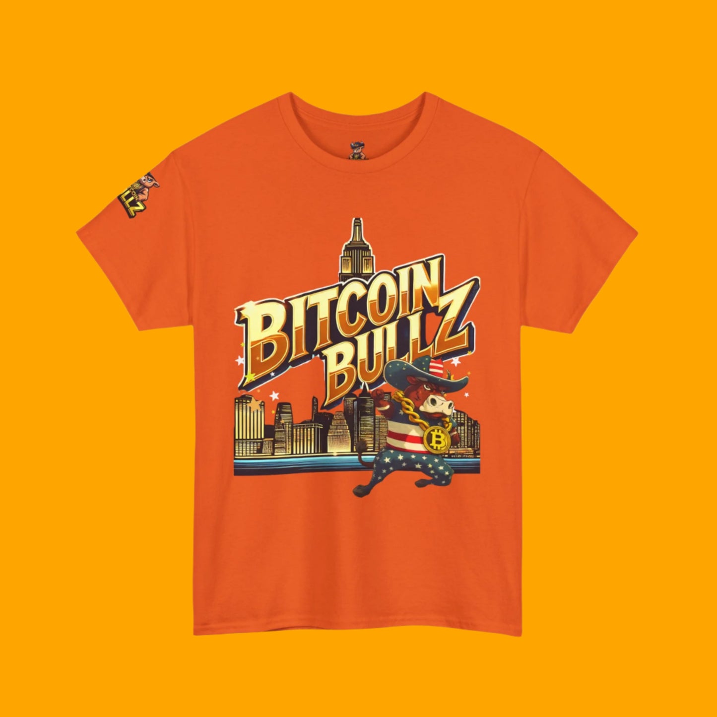 Bitcoin Bullz™ Limited Drop: Mens New York City Streetwear Tee – Bold Brooklyn Crypto Style for Rebels (500pcs Max) 🔥