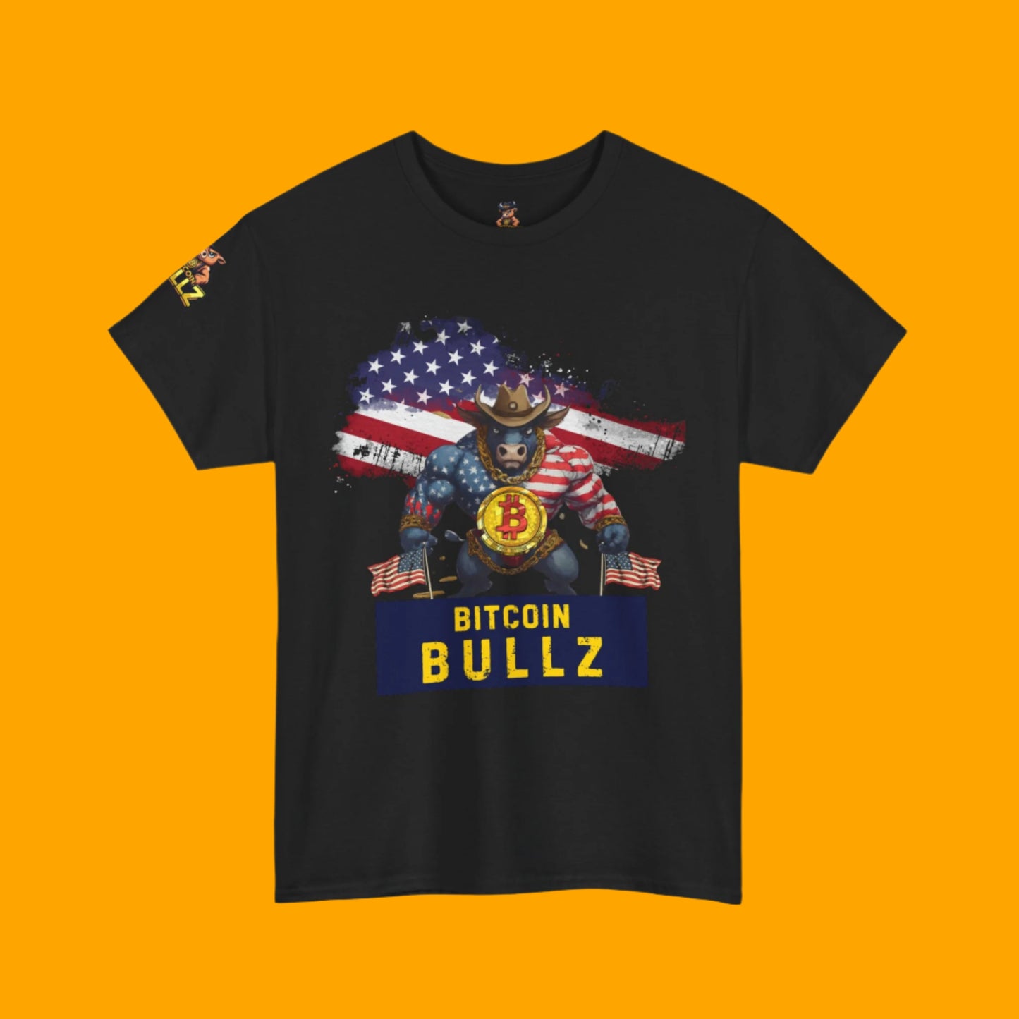 🚀 Bitcoin Bullz™ Viral Patriotic Crypto Tee Independence Day – Bold USA Graphic for HODLers & Freedom Riders Limited Design (Only 500!)