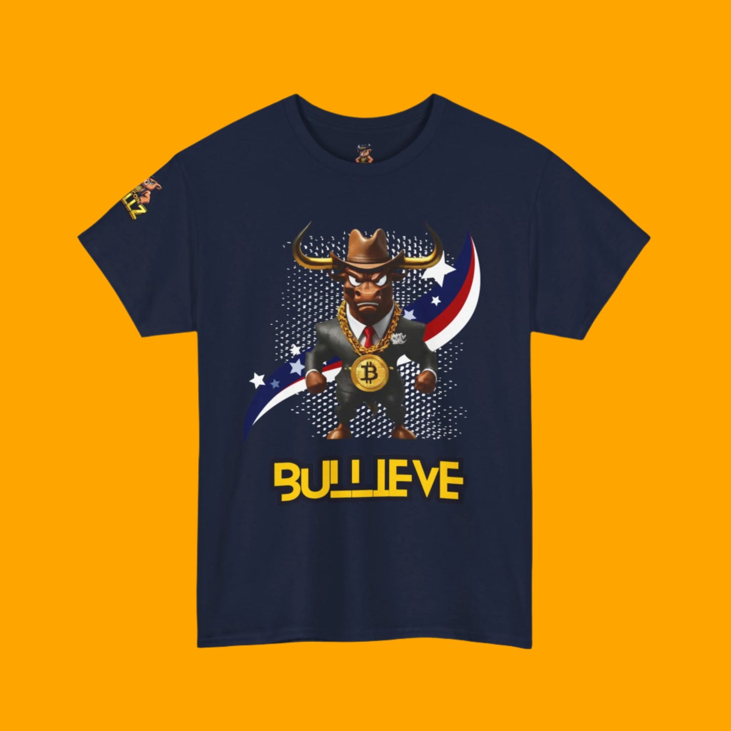 🔥 Bitcoin Bullz™ Patriotic Crypto Street Tee – Bold USA Design for Bitcoin Bulls & Independence Lovers, July 4th Fashion