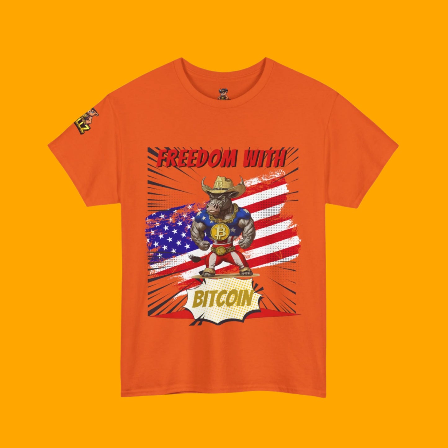 🚀 Bitcoin Bullz™ Viral Oversized Patriotic Crypto Tee Exclusive Style 4th of July – Bold USA Graphic for HODLers & Freedom Riders (Only 500!)
