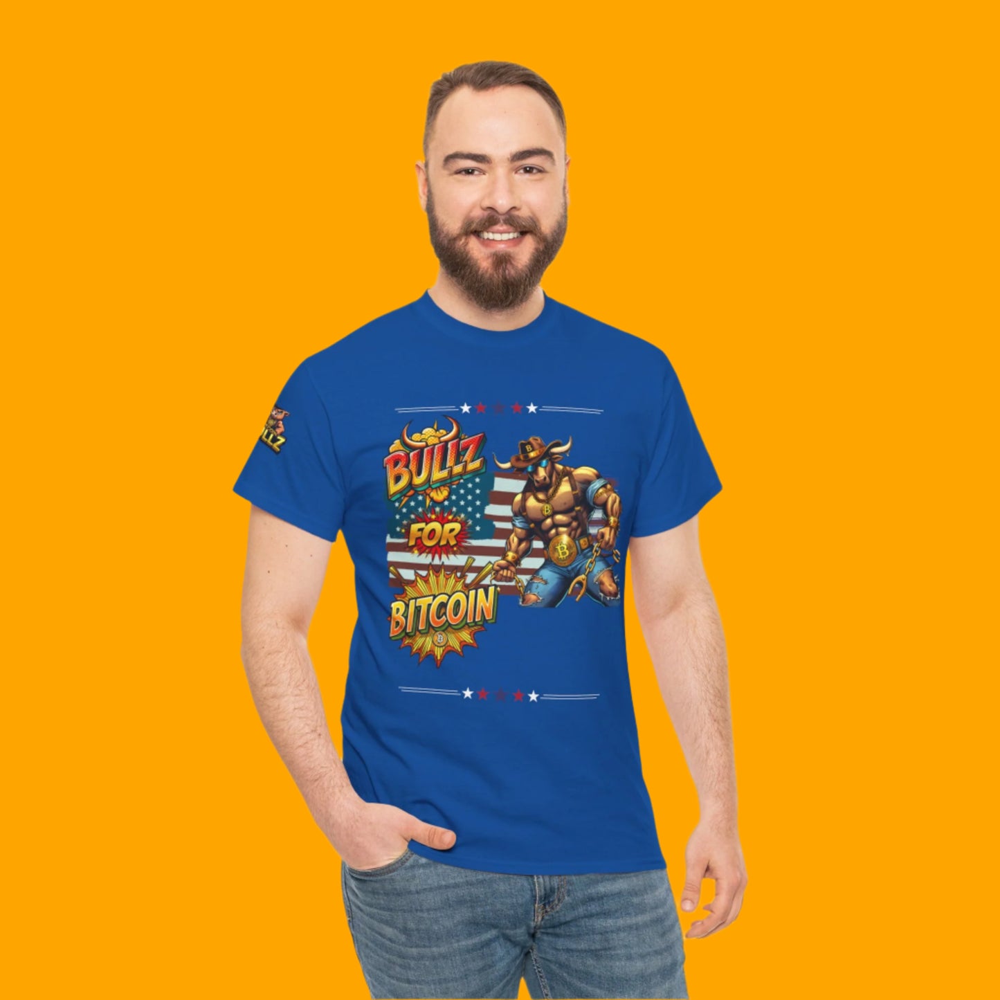 🔥 Bitcoin Bullz™ Patriotic Crypto Street Tee – Bold USA Design for Bitcoin Bulls & Independence Lovers Crypto Animals