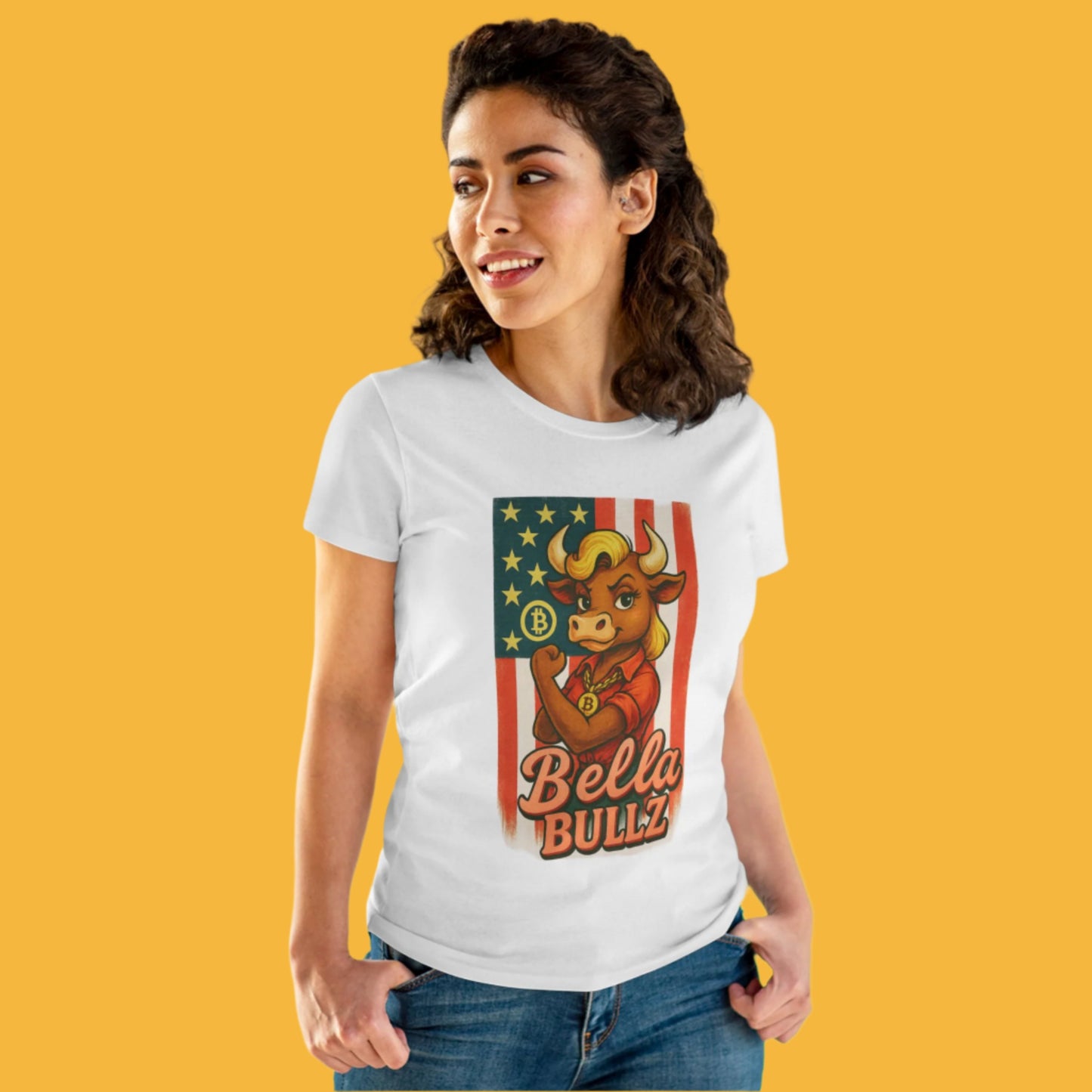 Bella Bullz Women's Graphic Tee Bitcoin Bullz Collection Limited Design