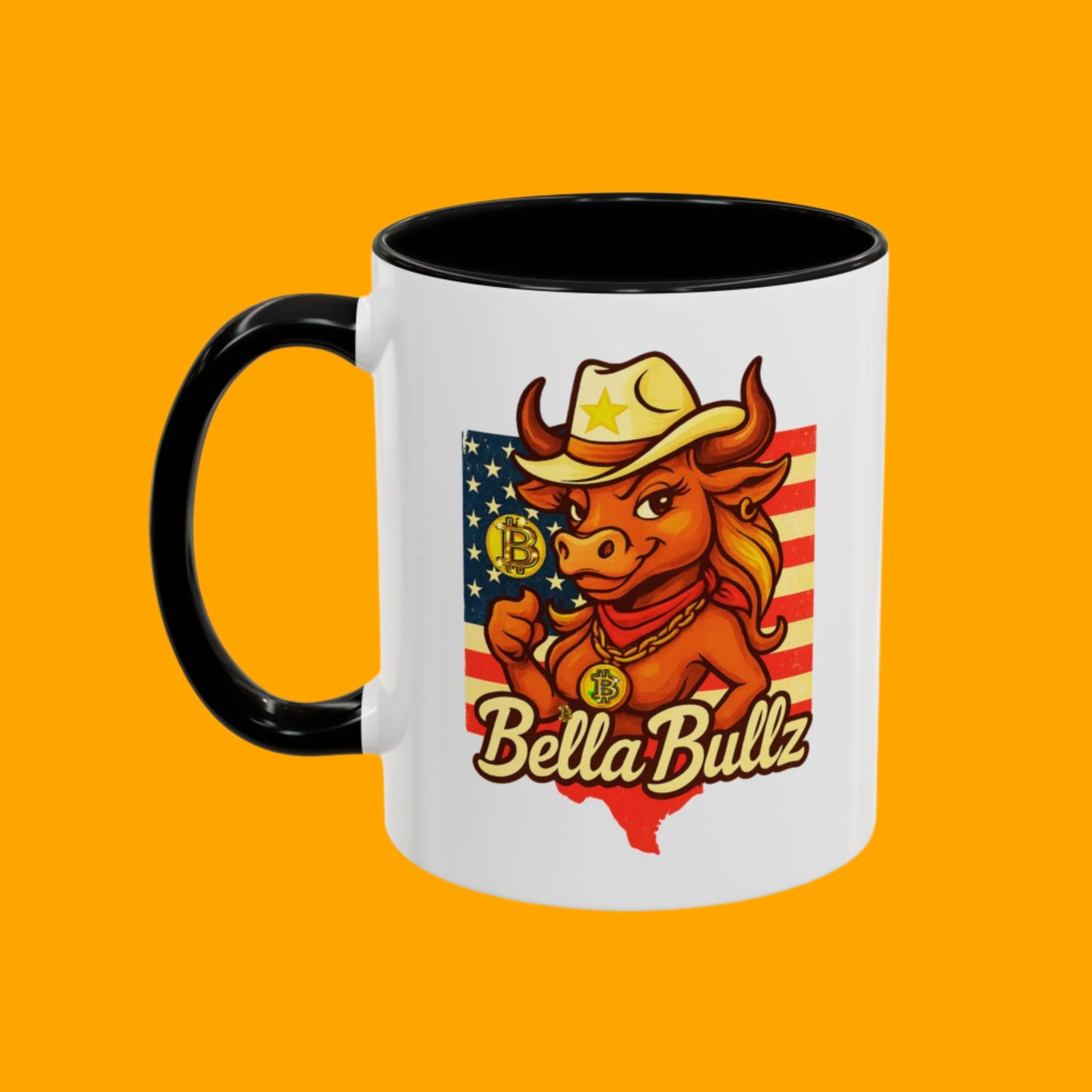Bella Bullz Accent Coffee Mug - Fun Animal Mug for Crypto Lovers, Unique Gift Idea Limited Edition MugsOffice Coffee Cup