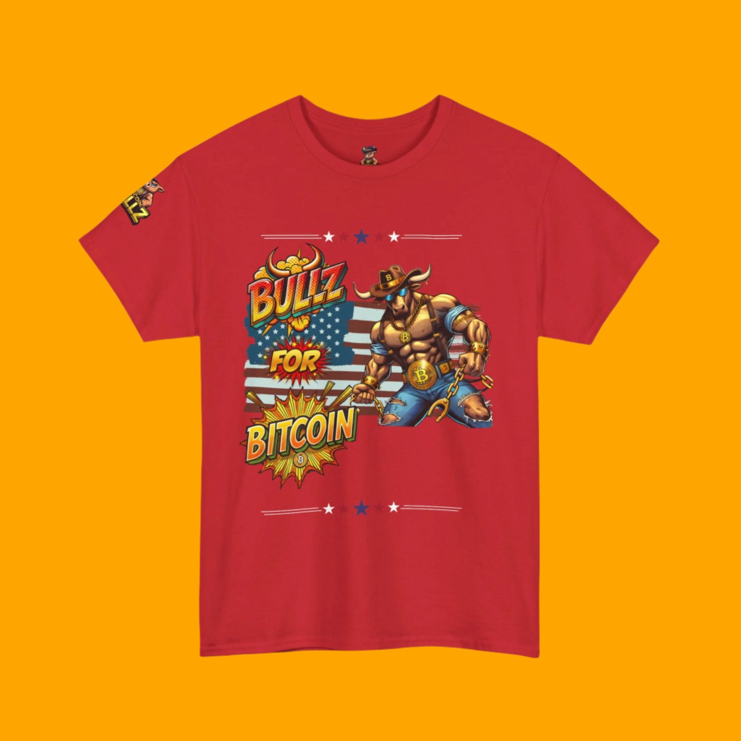🔥 Bitcoin Bullz™ Patriotic Crypto Street Tee – Bold USA Design for Bitcoin Bulls & Independence Lovers Crypto Animals