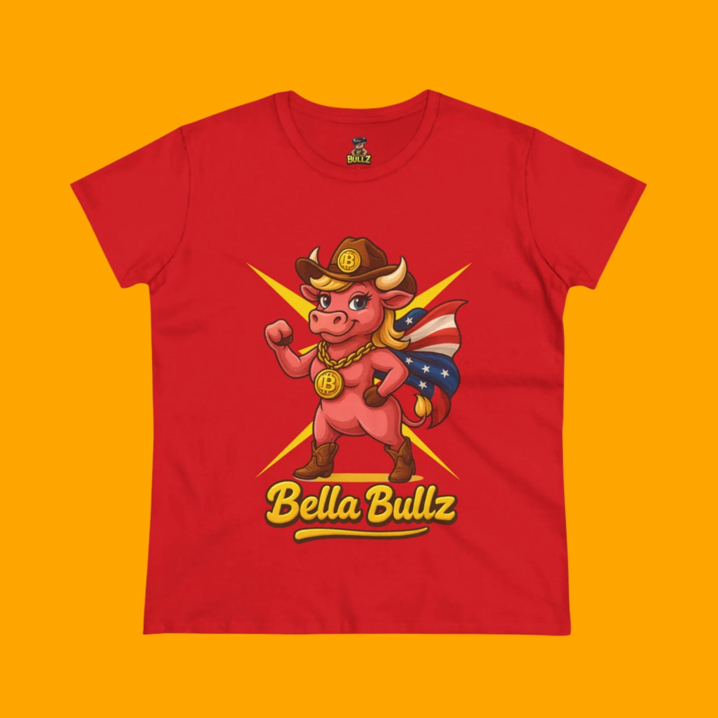 Cowgirl Crypto Tee, Women's Bitcoin Shirt, Bella Bullz Graphic Tee, Crypto Bull Top, Gift for Crypto Lovers