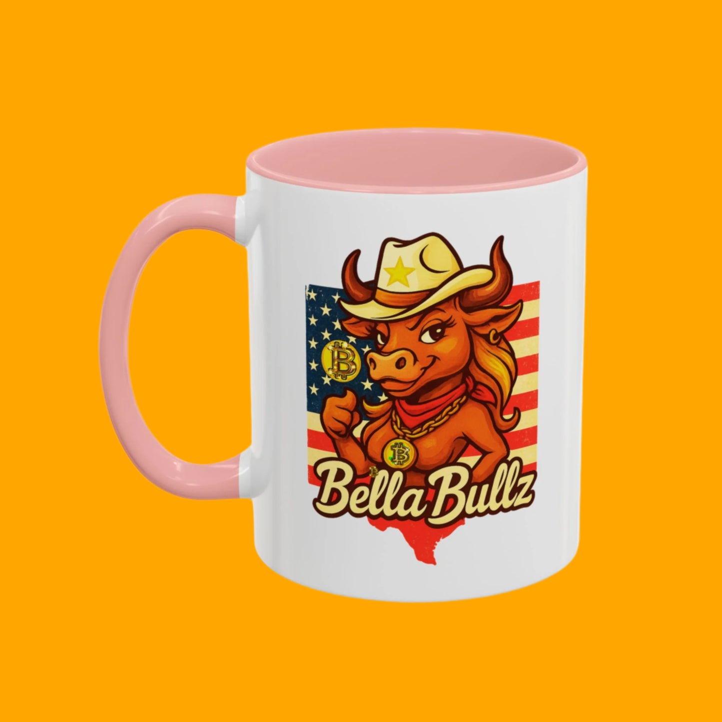 Bella Bullz Accent Coffee Mug - Fun Animal Mug for Crypto Lovers, Unique Gift Idea Limited Edition MugsOffice Coffee Cup