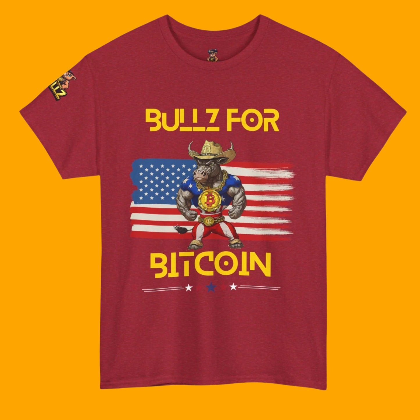 🔥 Bitcoin Bullz™ All-American Limited Edition Tee – Bold Patriotic Streetwear for Independent Spirits (Only 500 Made!) 🔥