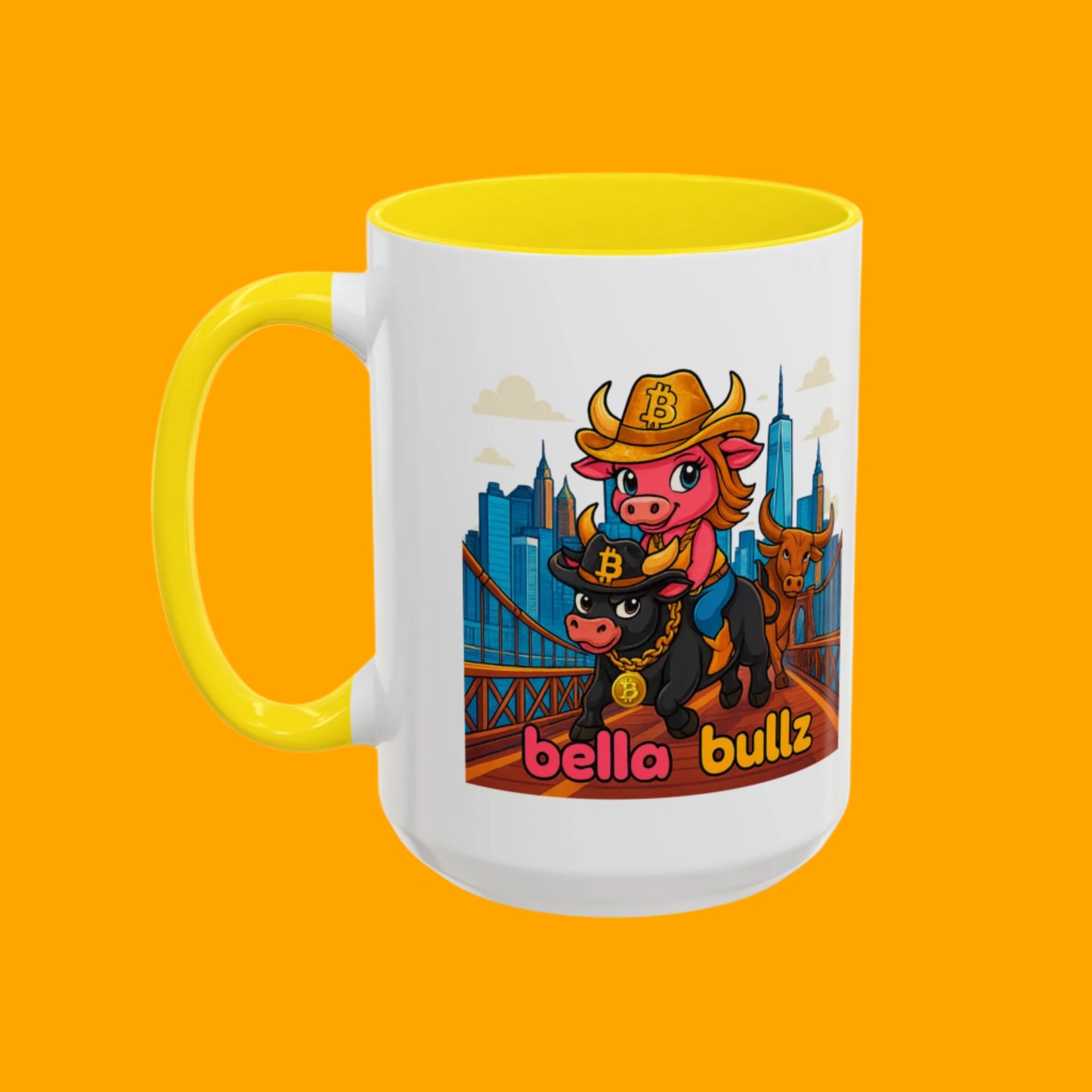 Crypto Women Accent Coffee Mug - Fun Animal Design, Bitcoin Home Decor for Coffee Lovers