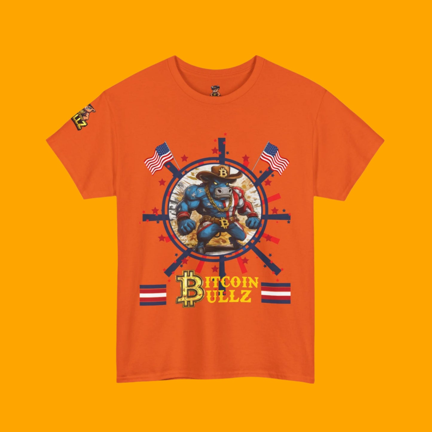 🔥 Bitcoin Bullz™ All-American Limited Edition Tee – Crypto Lovers, Bold Patriotic Streetwear for Independent Spirits (Only 500 Made!) 🔥