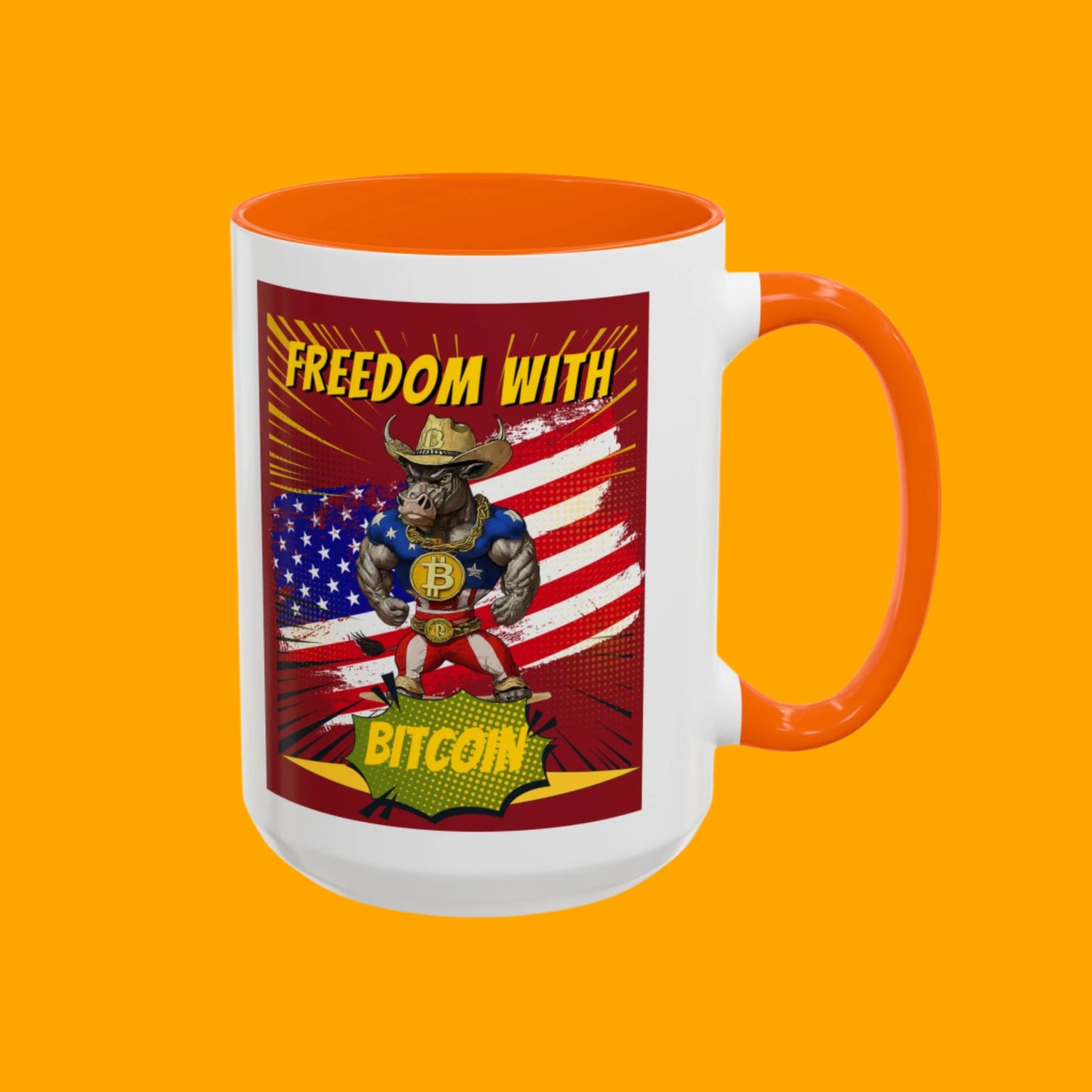 š Bitcoin Bullz⢠Dual-Sided Power Mug ā Limited Drop for Crypto-Driven Coffee Lovers Bitcoin Freedom Theme Independence Day