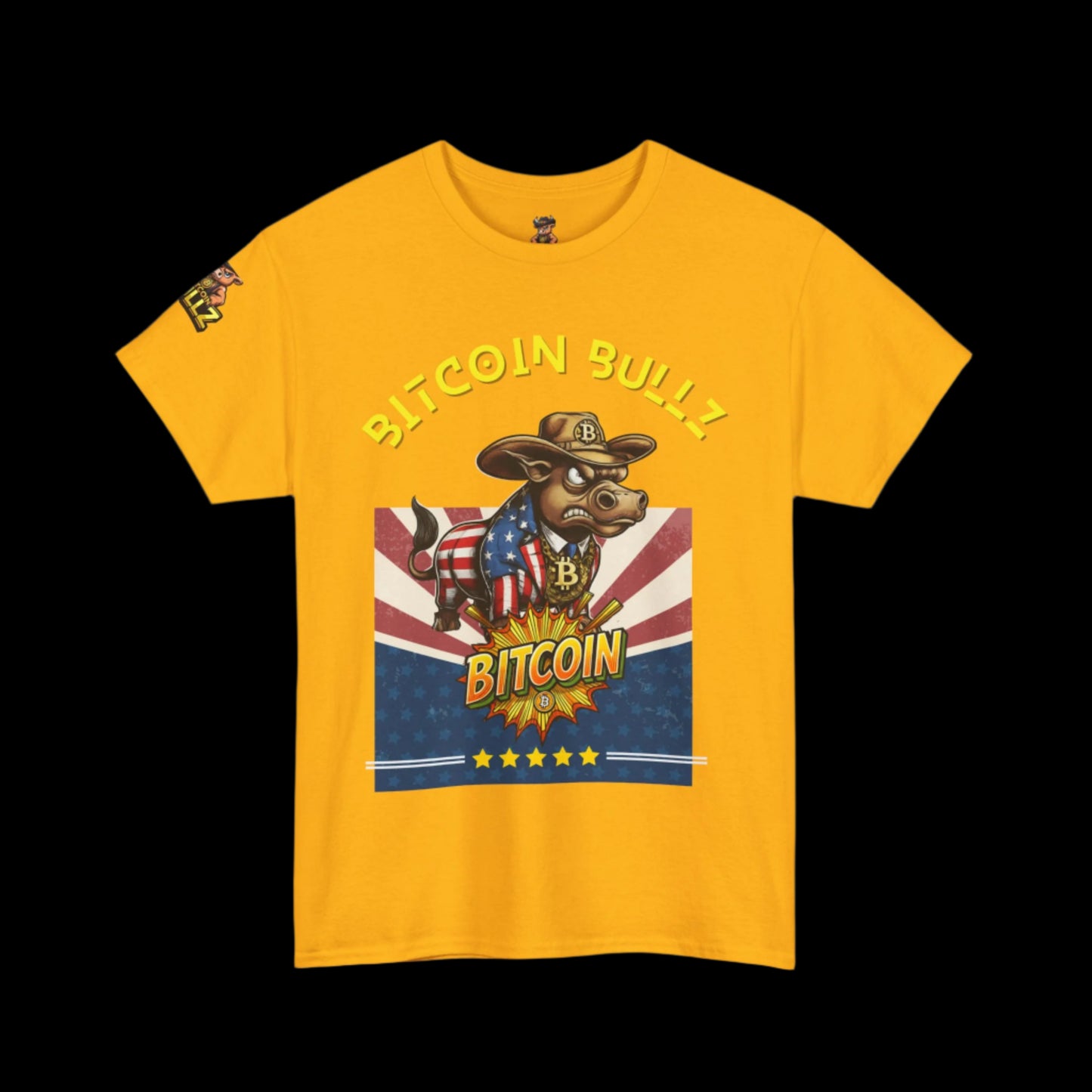 🔥 Bitcoin Bullz™ Limited Patriotic Crypto Tee – Bold American Streetwear for True Bitcoin Believers (Only 500 Available!) 🔥