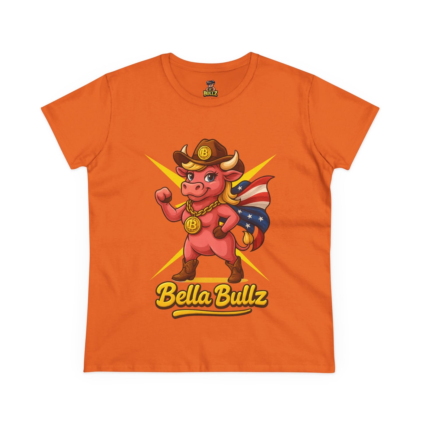 Cowgirl Crypto Tee, Women's Bitcoin Shirt, Bella Bullz Graphic Tee, Crypto Bull Top, Gift for Crypto Lovers