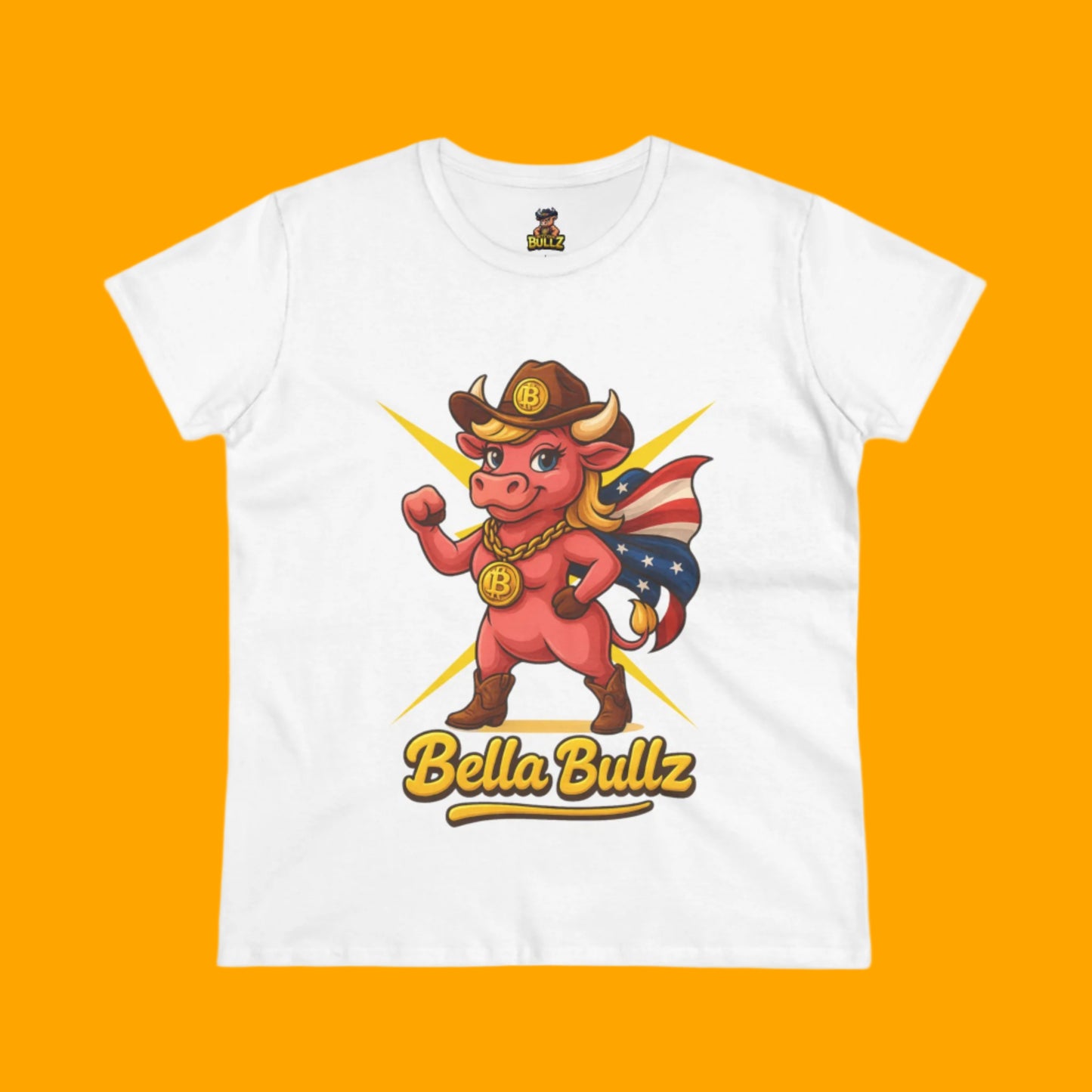 Cowgirl Crypto Tee, Women's Bitcoin Shirt, Bella Bullz Graphic Tee, Crypto Bull Top, Gift for Crypto Lovers