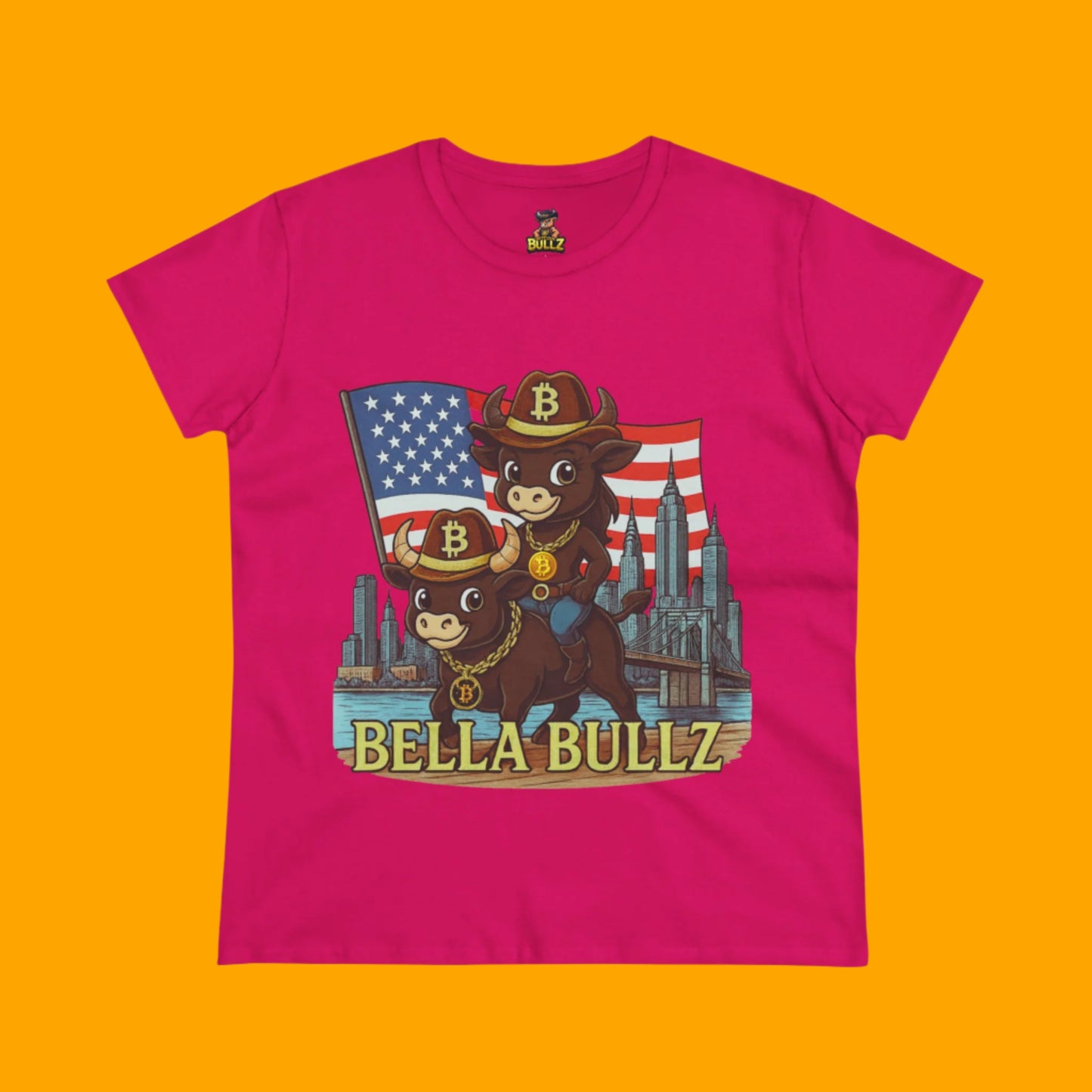 Patriotic Women's T-Shirt, Bella Bullz Tee, Crypto Quality Tee, Casual Summer Wear, Crypto Independence