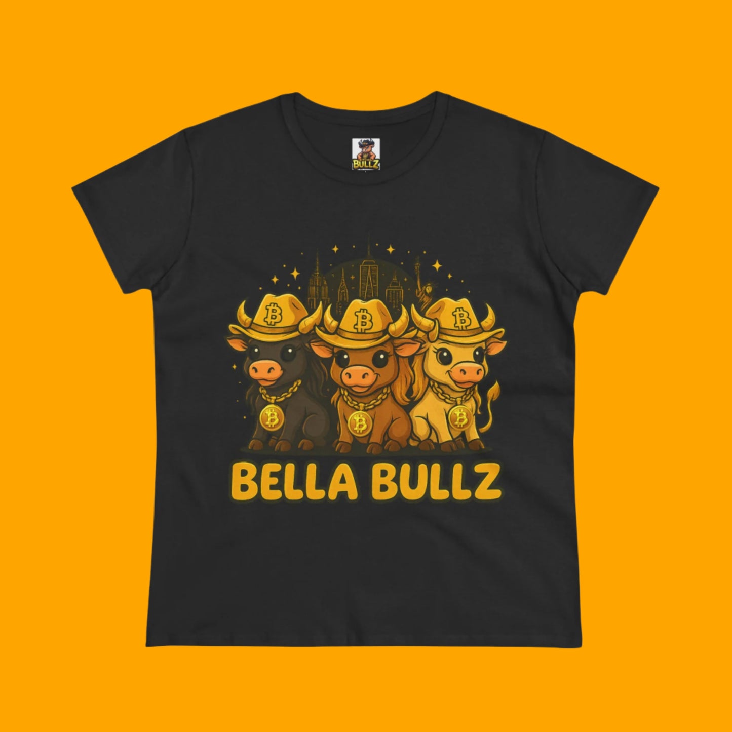 Cute Bull Graphic Tee, Limited Designs, Bella Bullz Shirt, Crypto Freedom Expression, represent your Bull!