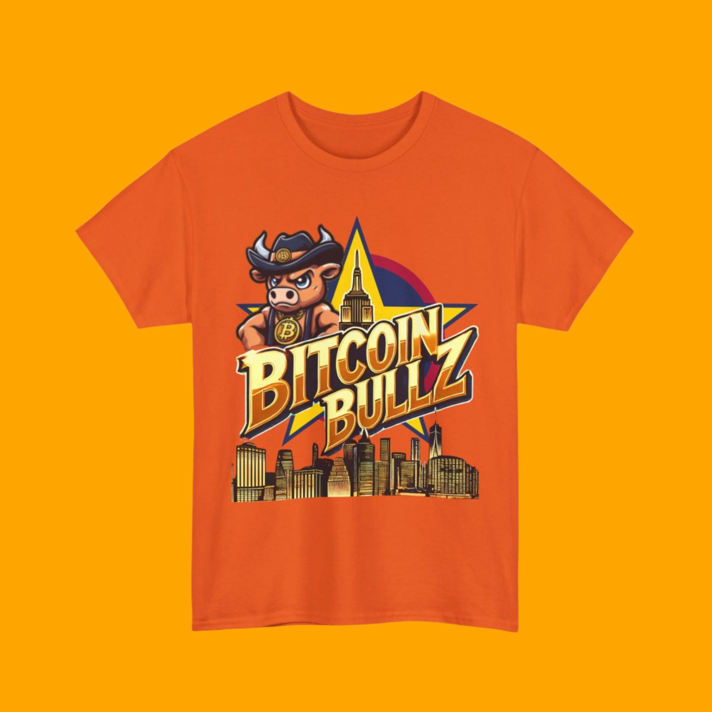 🔥 Bitcoin Bullz™ New York City Crypto Street Tee – Bold USA Design for Bitcoin Bulls & Independence Lovers 🔥