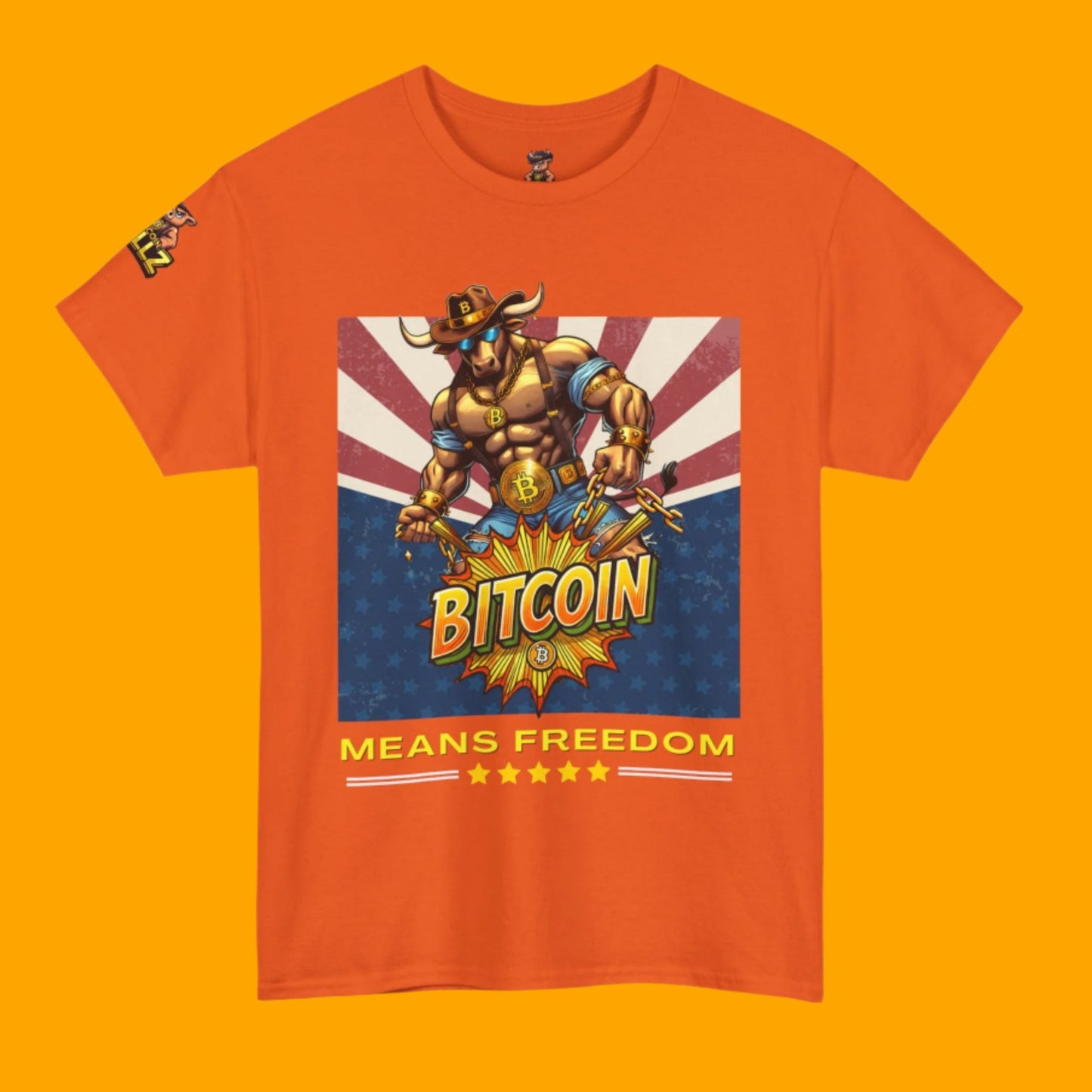 🔥 Bitcoin Bullz™ Patriotic Crypto Street Tee – Bold USA Design for Bitcoin Bulls & Independence Lovers Crypto Animal Passion 🔥