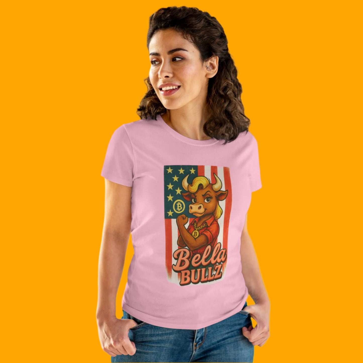 Bella Bullz Women's Graphic Tee Bitcoin Bullz Collection Limited Design