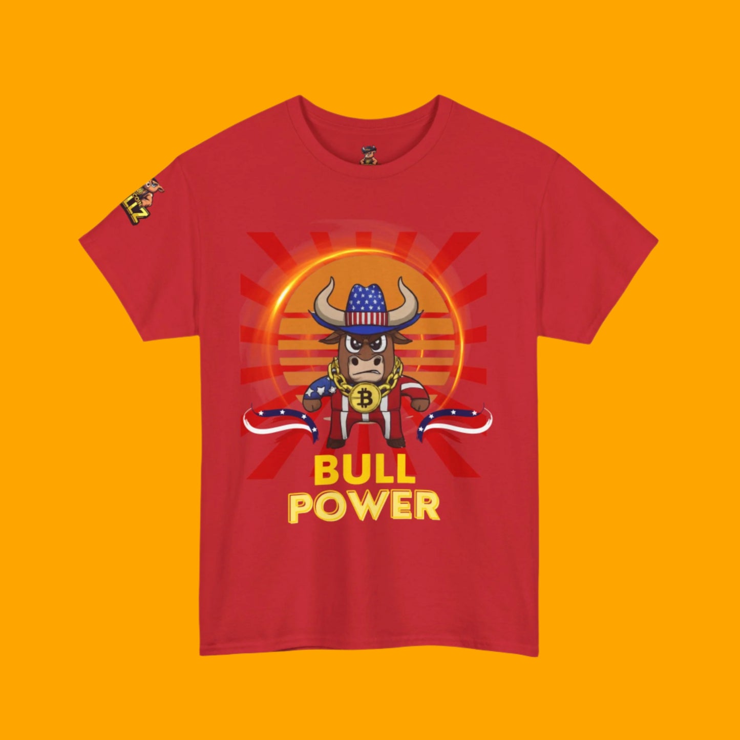 🔥 Bitcoin Bullz™ Limited Design Cowboy Crypto Tee – American Viral Streetwear for True Bitcoin Believers Limited Drop (Only 500 Available!) 🔥