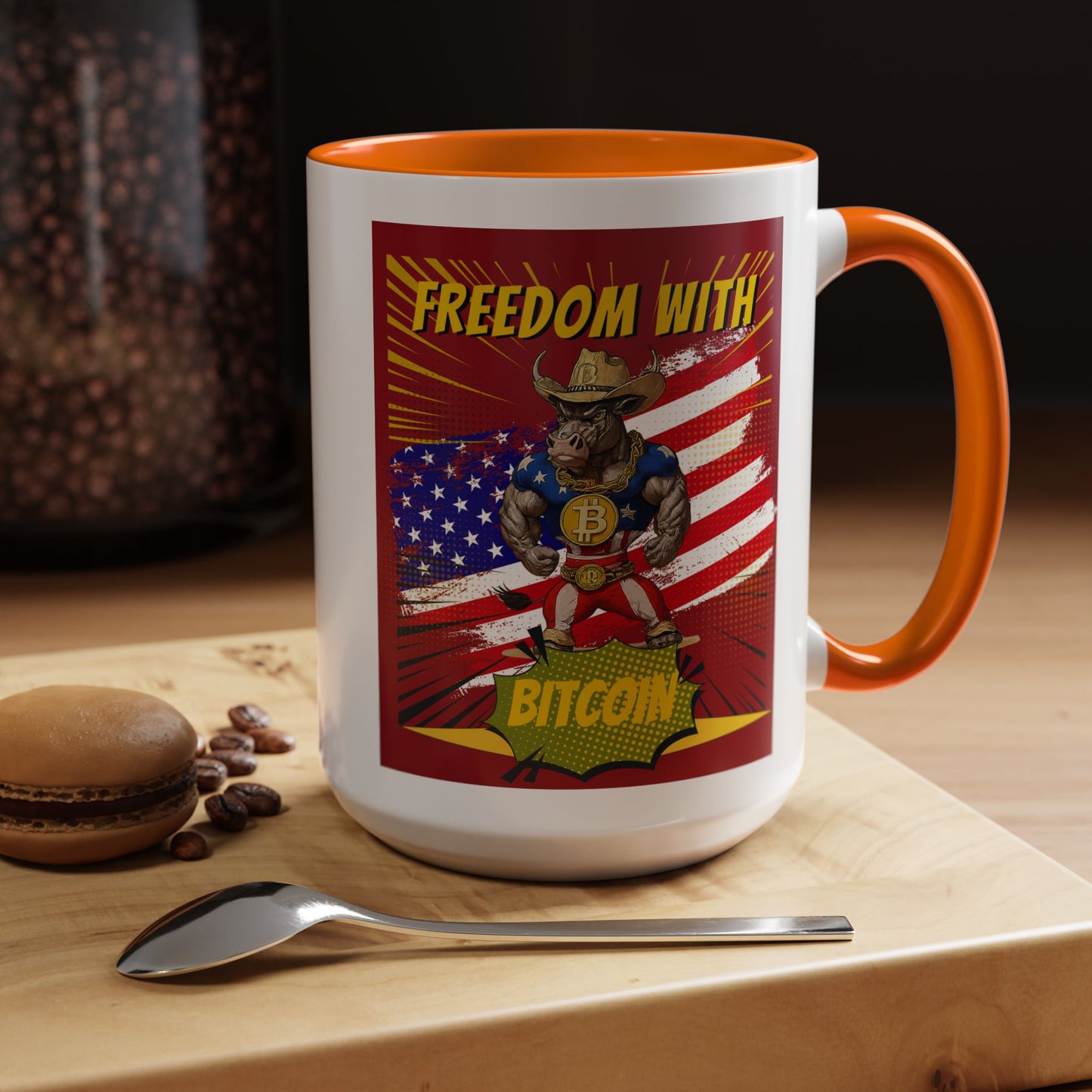 š Bitcoin Bullz⢠Dual-Sided Power Mug ā Limited Drop for Crypto-Driven Coffee Lovers Bitcoin Freedom Theme Independence Day