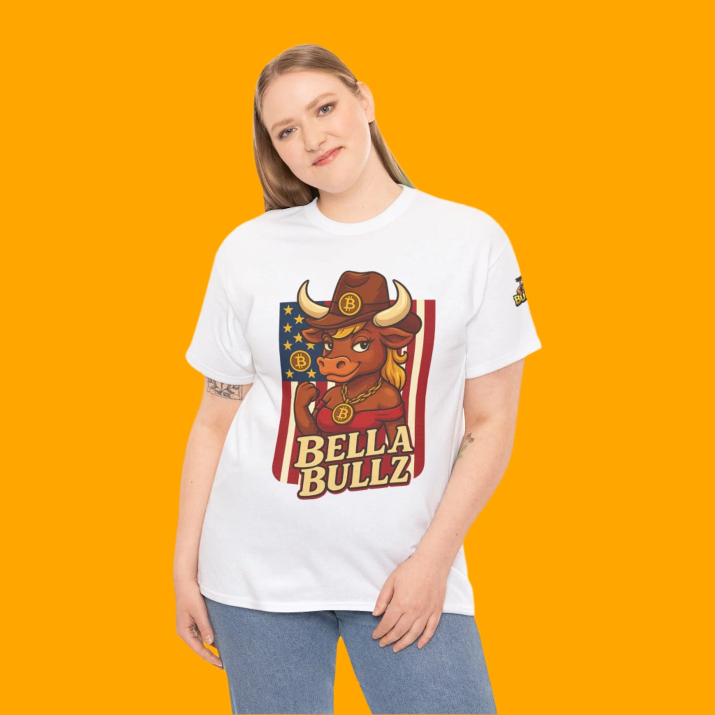Bella Bullz Texas Cowboy Style for Crypto Women Limited Design Fashion Tee