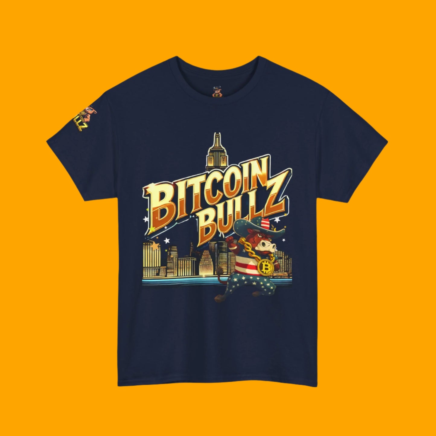 Bitcoin Bullz™ Limited Drop: Mens New York City Streetwear Tee – Bold Brooklyn Crypto Style for Rebels (500pcs Max) 🔥