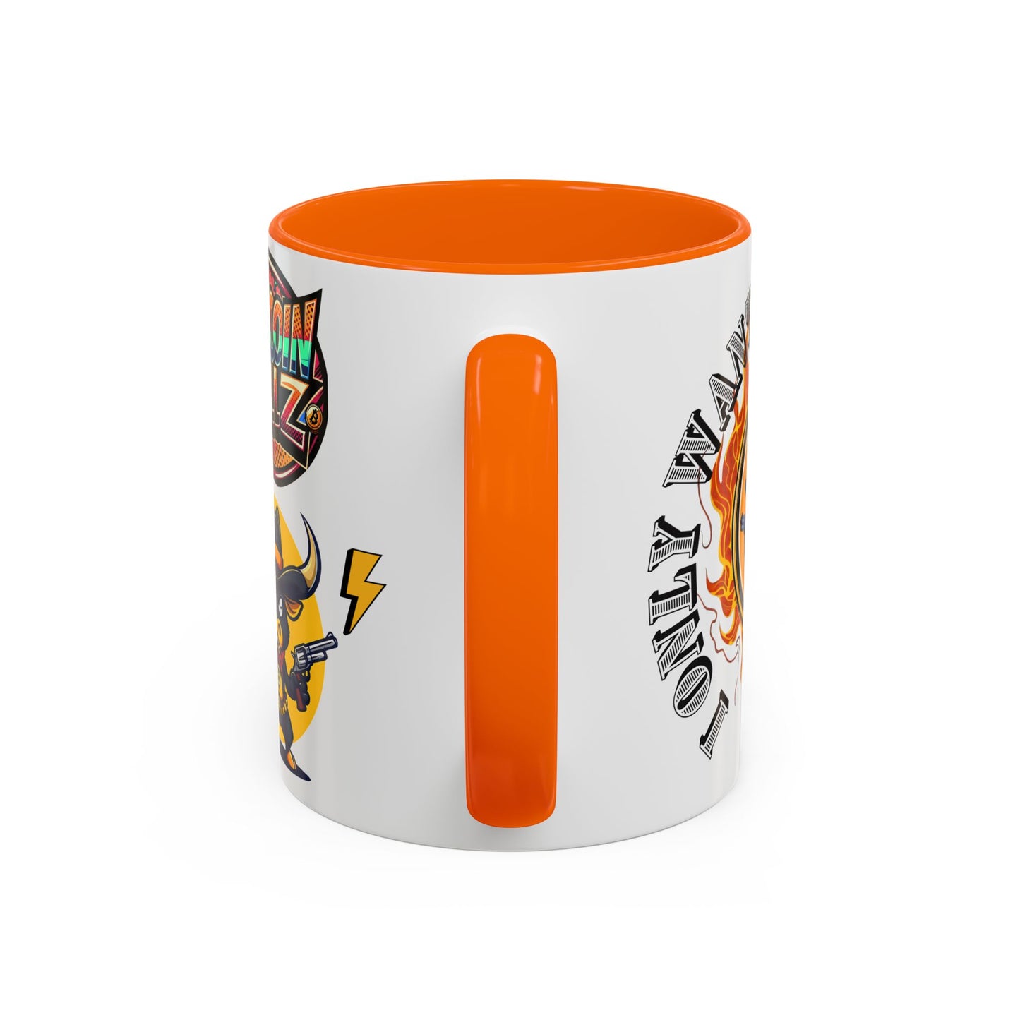 Bitcoin Bull Accent Coffee Mug - Perfect Gift for Crypto Lovers, Unique Mug for Bitcoin Enthusiasts, Cool Coffee Cup for Home or Office