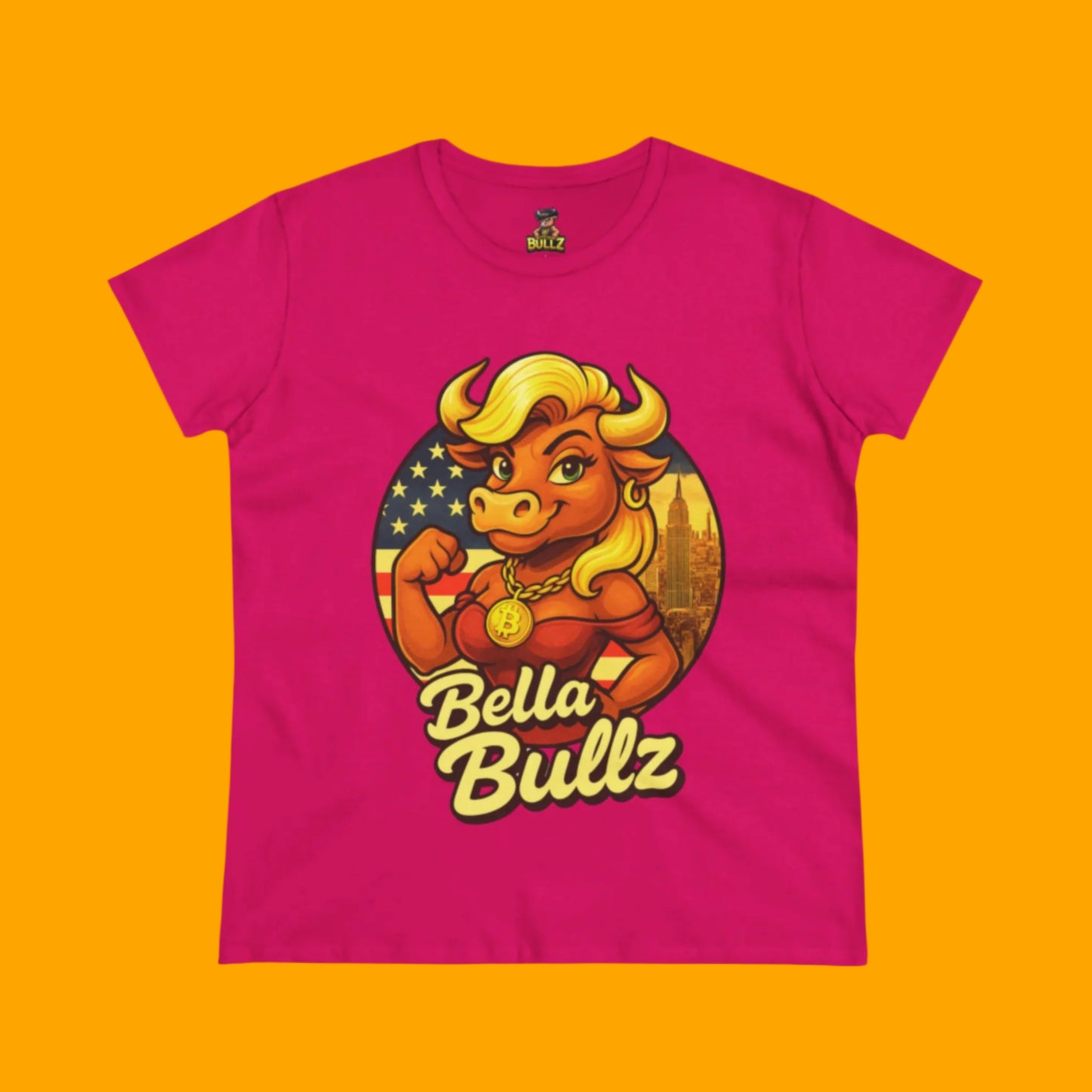 Empowering Women's Crypto Cotton Tee - Bella Bullz Limited Design High Quality Cotton Summer Shirt