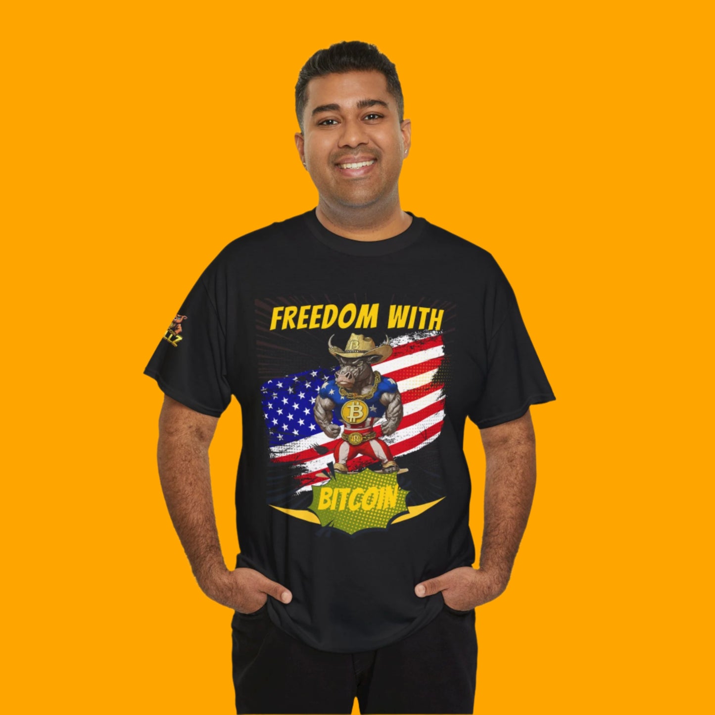 Bitcoin Bullz™ Limited Drop: Mens Streetwear Tee – Bold Crypto Style for Rebels & Risk-Takers,