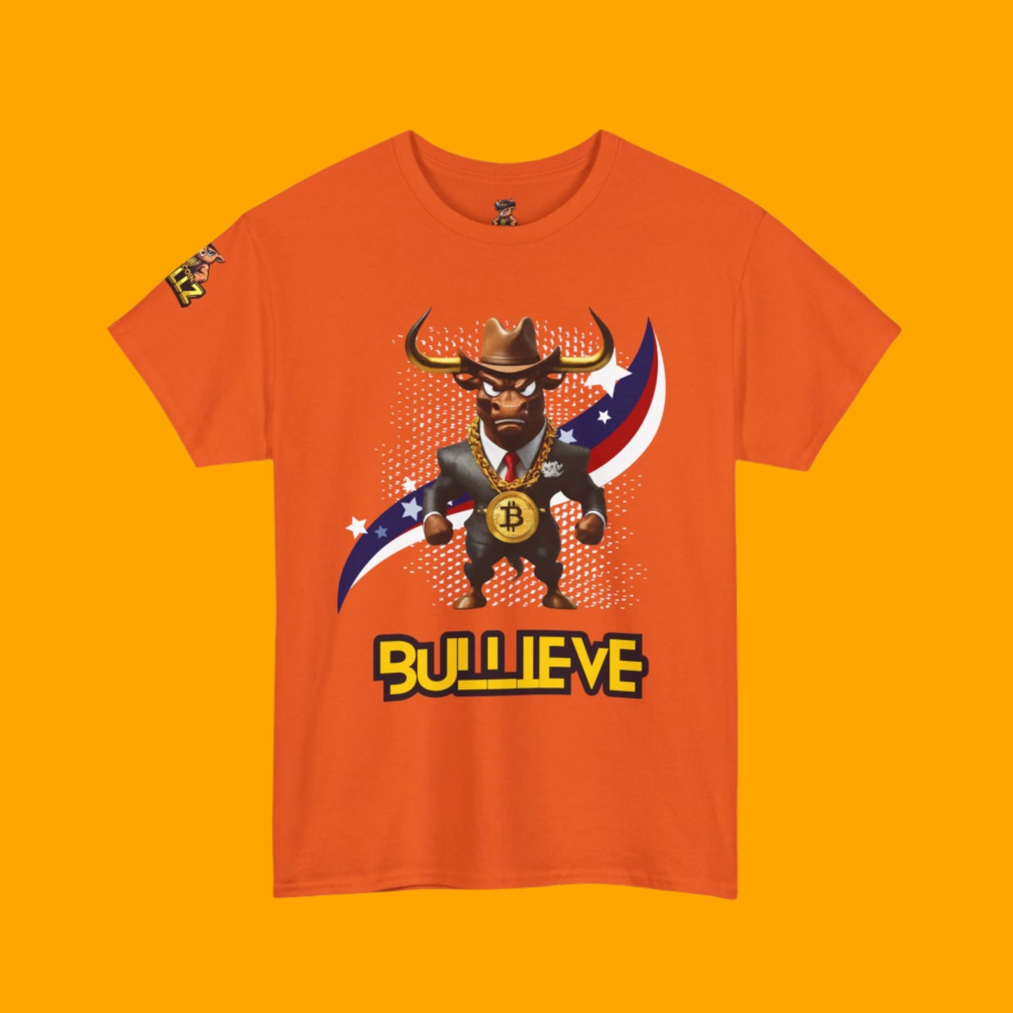 🔥 Bitcoin Bullz™ Patriotic Crypto Street Tee – Bold USA Design for Bitcoin Bulls & Independence Lovers, July 4th Fashion