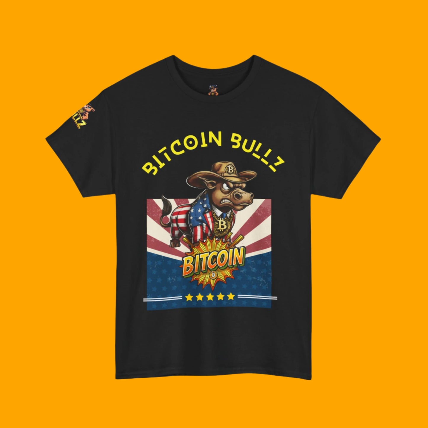 🔥 Bitcoin Bullz™ Limited Patriotic Crypto Tee – Bold American Streetwear for True Bitcoin Believers (Only 500 Available!) 🔥