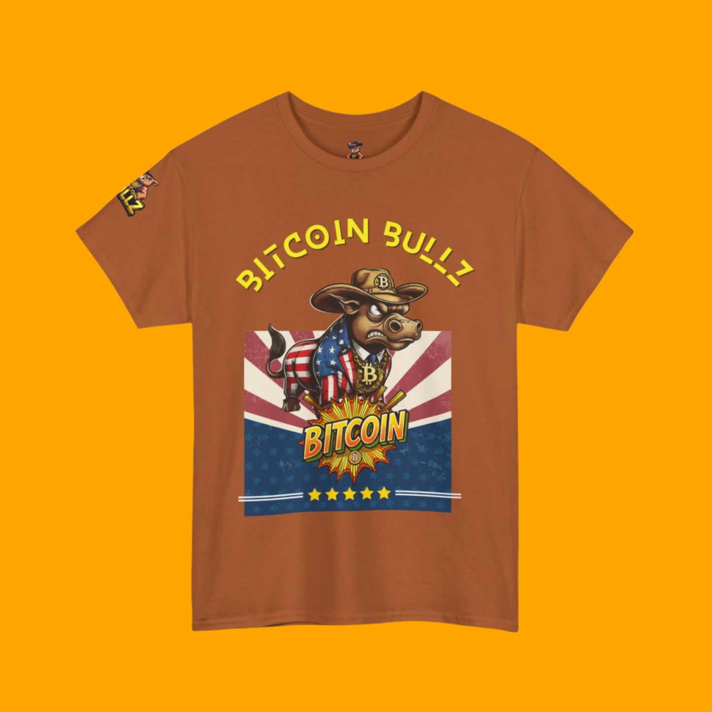 🔥 Bitcoin Bullz™ Limited Patriotic Crypto Tee – Bold American Streetwear for True Bitcoin Believers (Only 500 Available!) 🔥