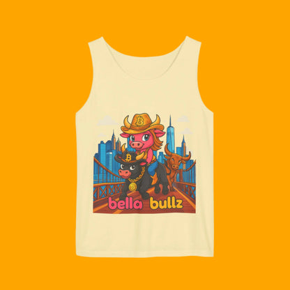 Crypto Cowgirl  Graphic Unisex Tank Top - Summer Tee, Bitcoin Beachwear, Limited Edition Unique Design