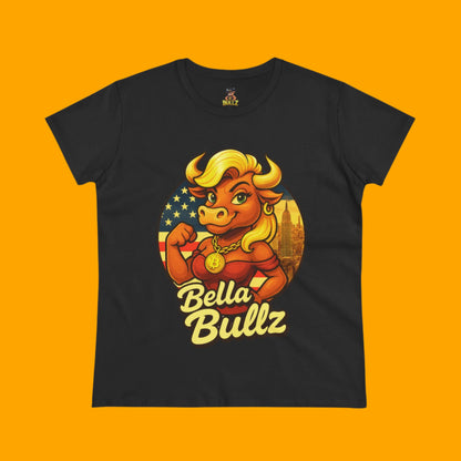 Empowering Women's Crypto Cotton Tee - Bella Bullz  Limited Design High Quality Cotton Summer Shirt