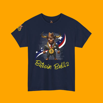 🔥 Bitcoin Bullz™ Patriotic Crypto Street Tee – Bold USA Design for Bitcoin Bulls & Independence Lovers 🔥