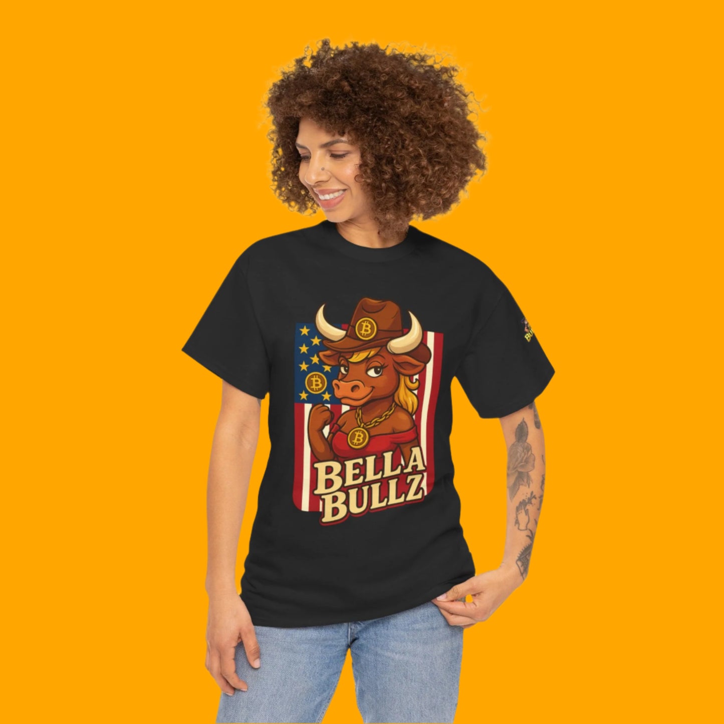 Bella Bullz Texas Cowboy Style for Crypto Women Limited Design Fashion Tee